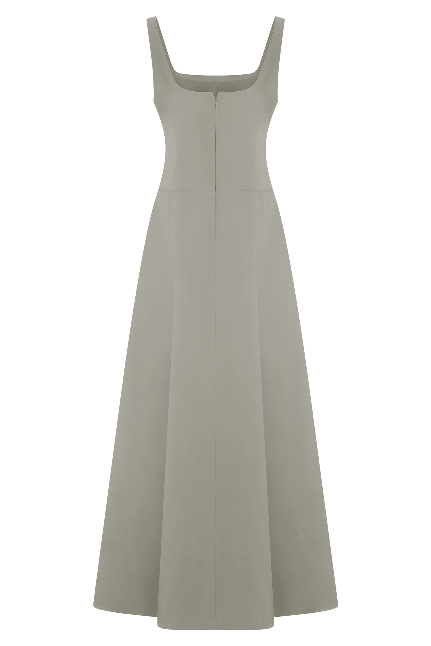 Salma Drop Waist Cotton Maxi Dress - Sage - Image 5
