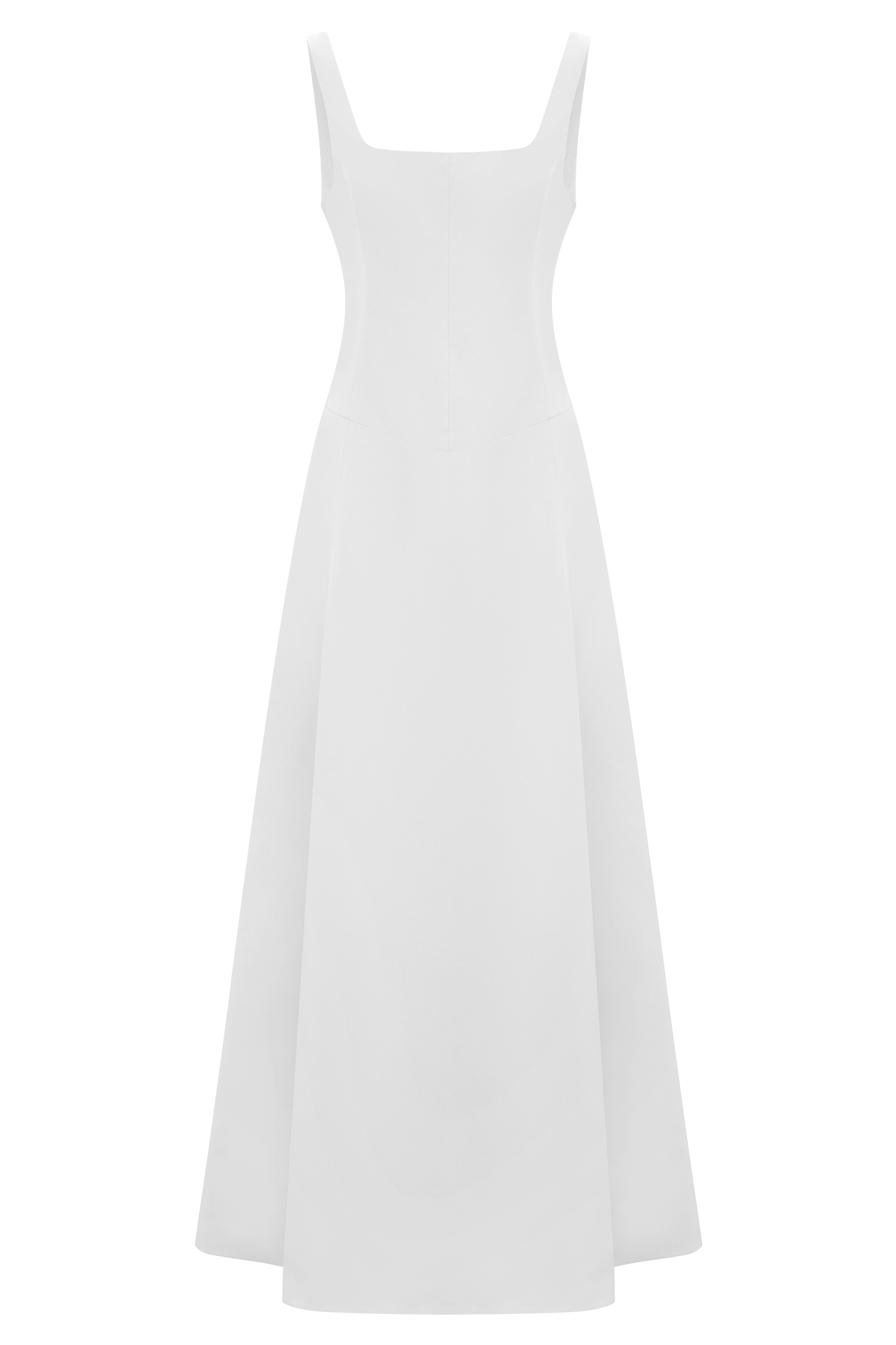 Salma Drop Waist Cotton Maxi Dress - White - Image 8