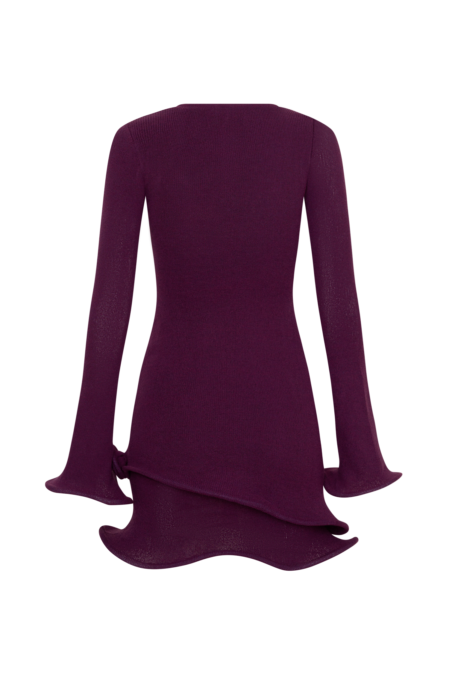 Samira Knit Long Sleeve Mini Dress - Plum - Image 8