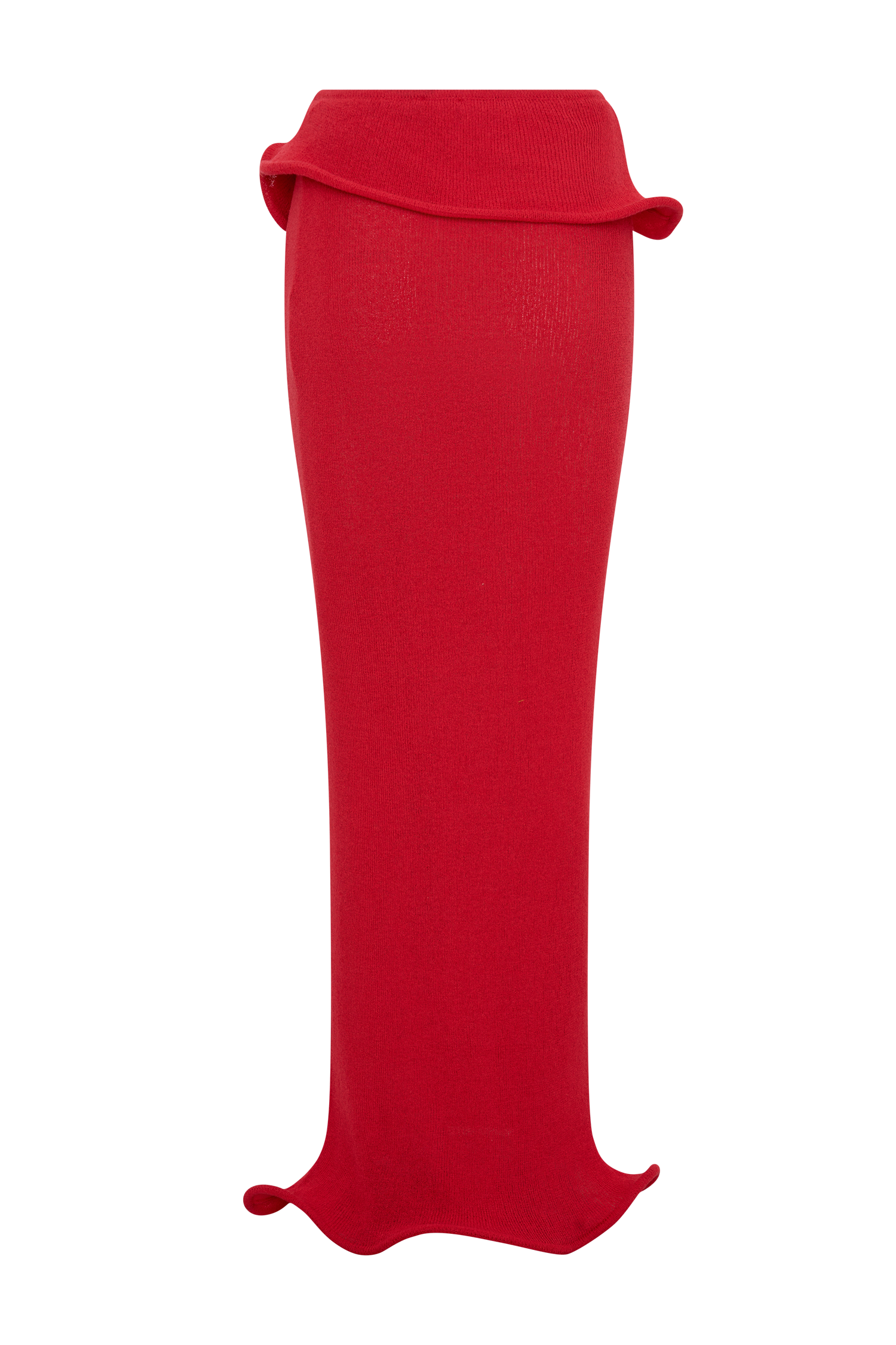 Samira Knit Wired Maxi Skirt - Red - Image 8