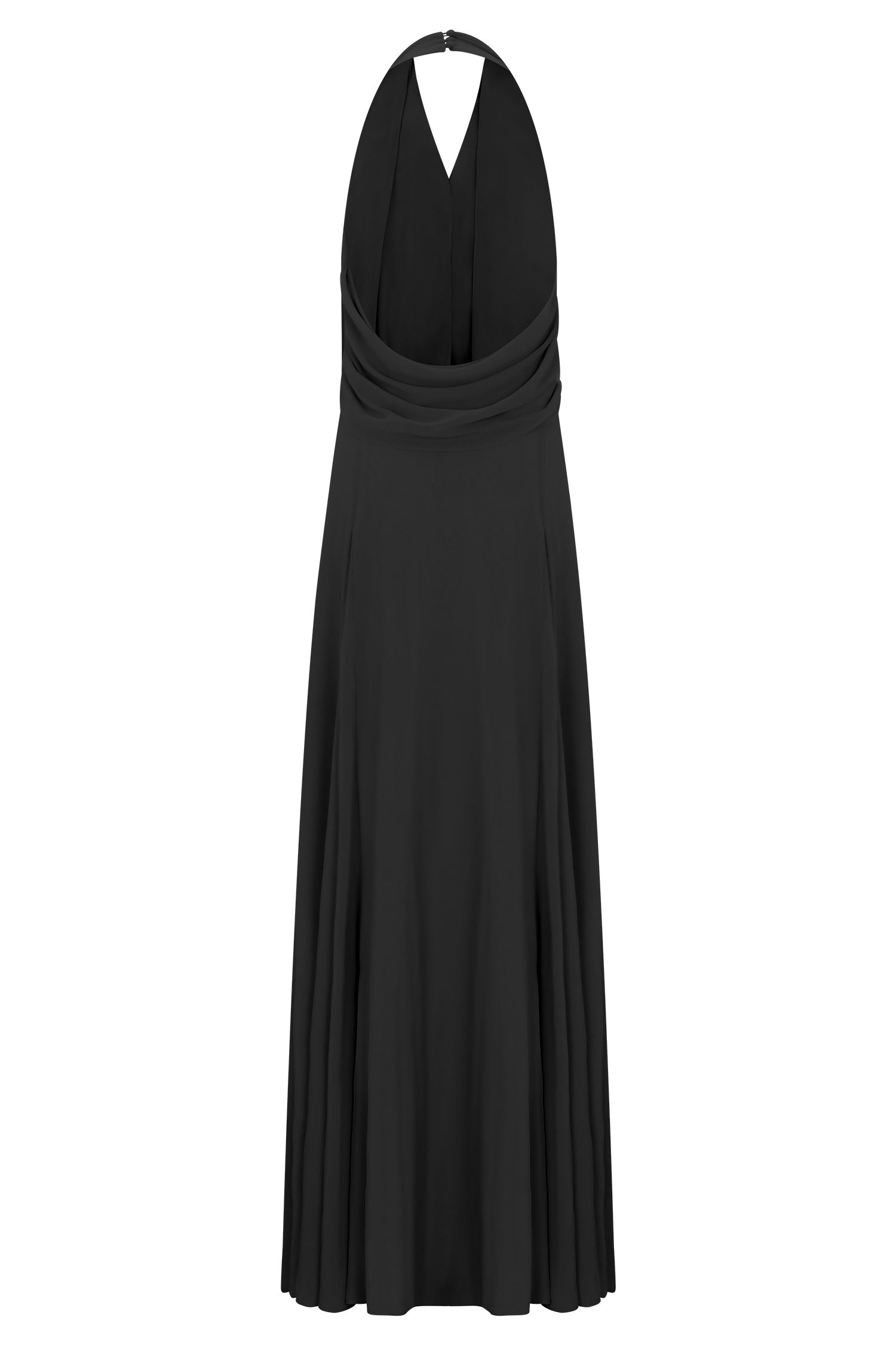 Santal Floral Chiffon Halter Maxi Dress - Black - Image 8
