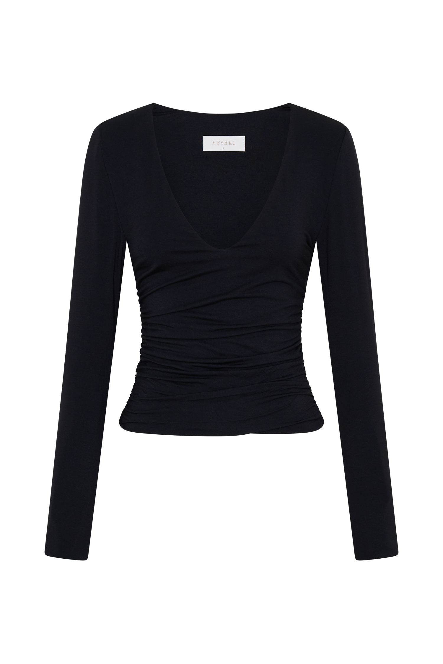 Sari Long Sleeve Modal Top - Black - Image 4