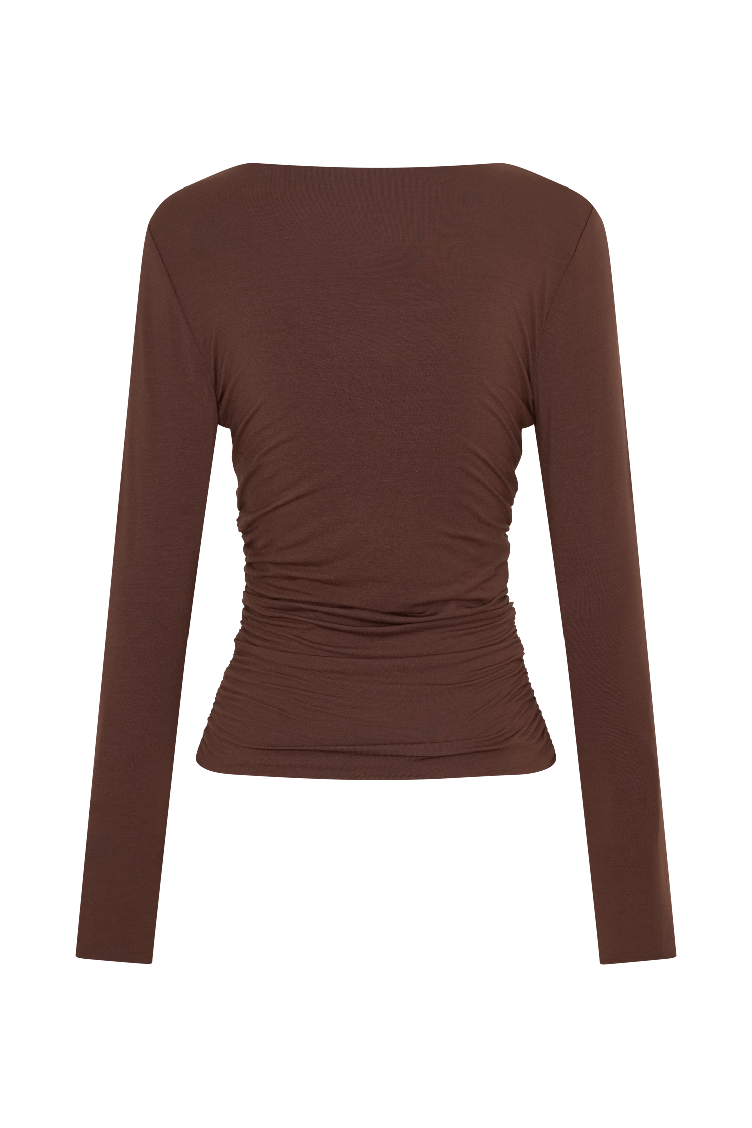 Sari Long Sleeve Modal Top - Chocolate - Image 9