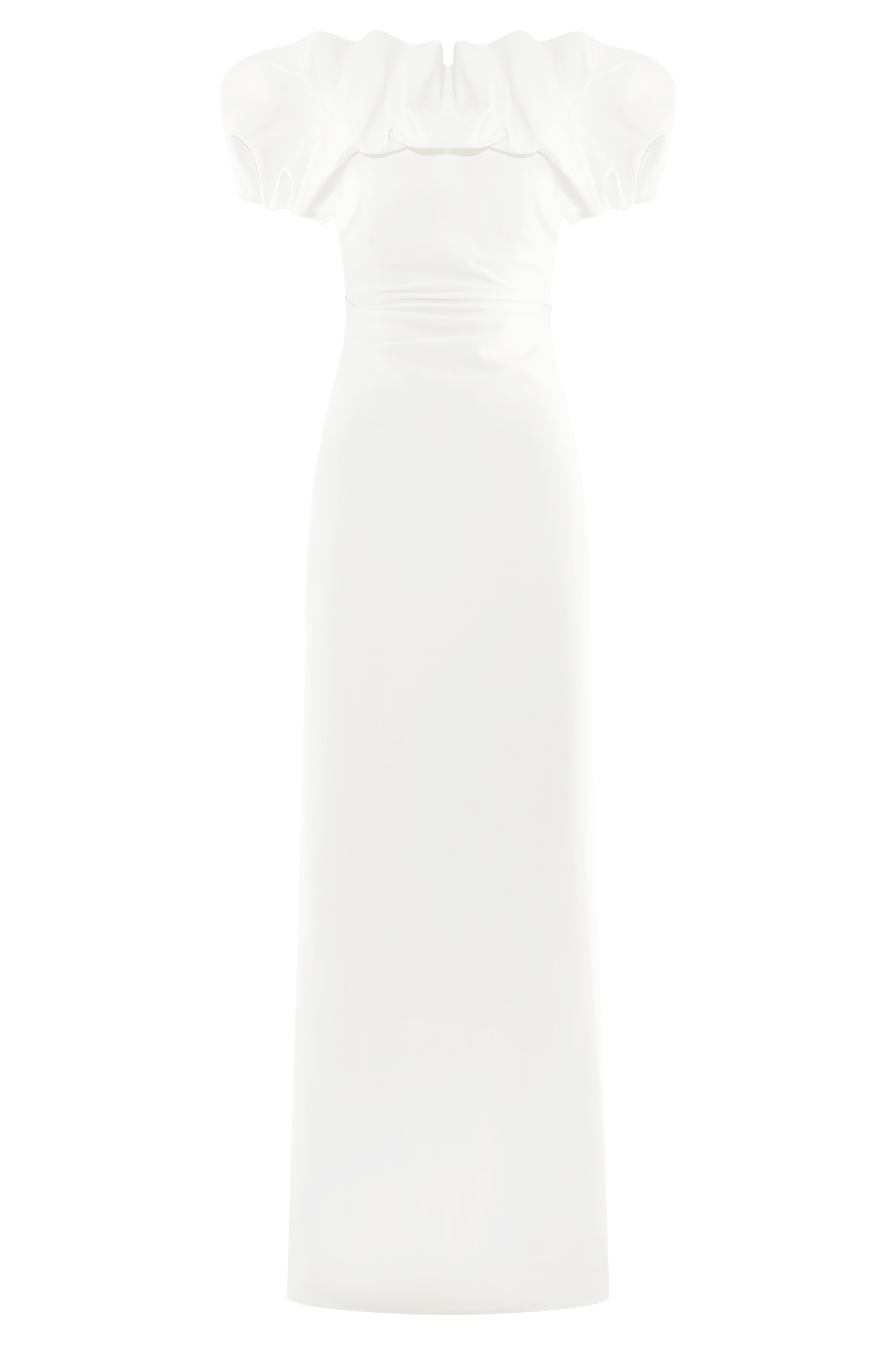 Sariya Sculptural Maxi Dress - White - Image 9
