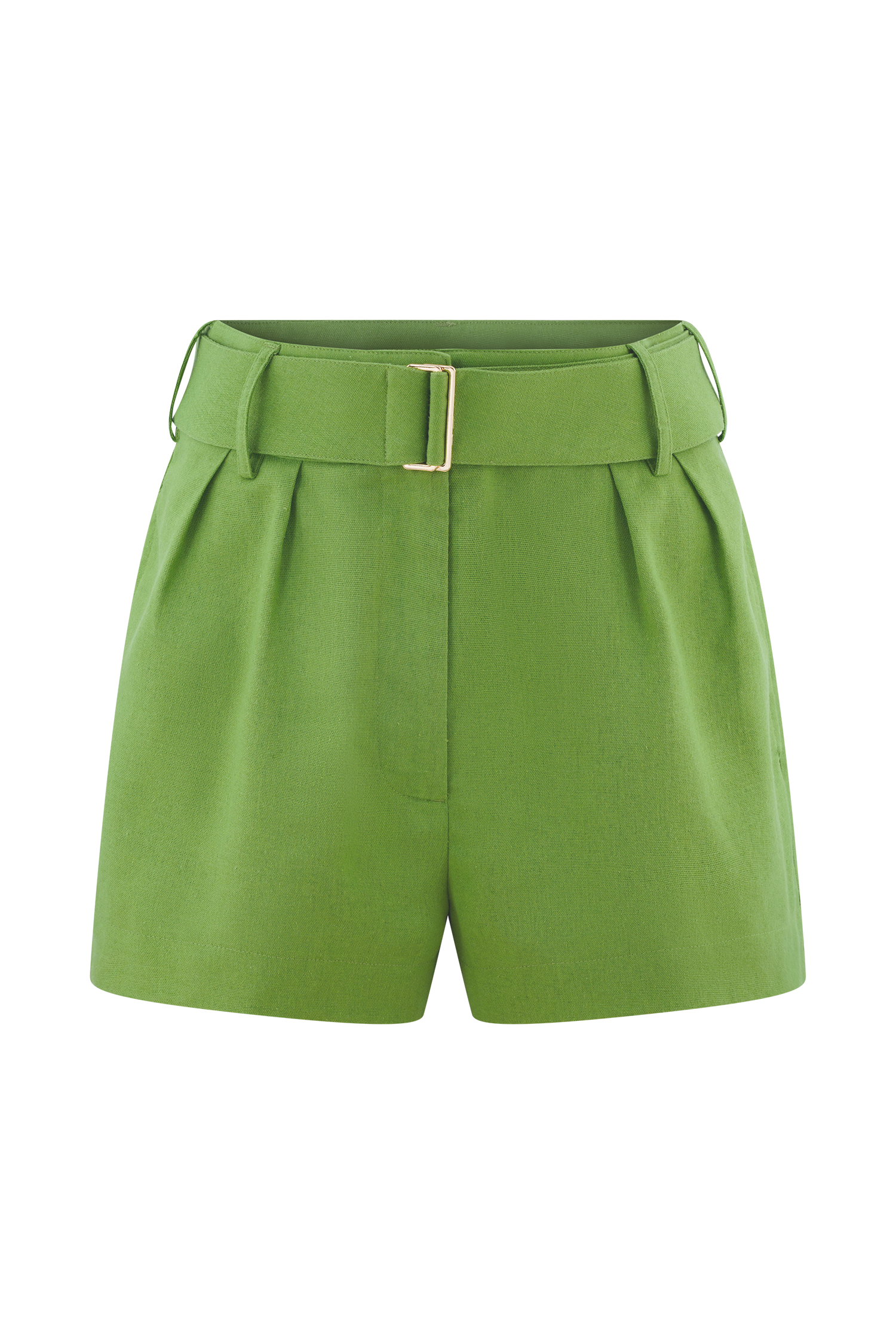 Scout Linen Belted Shorts - Green - Image 9