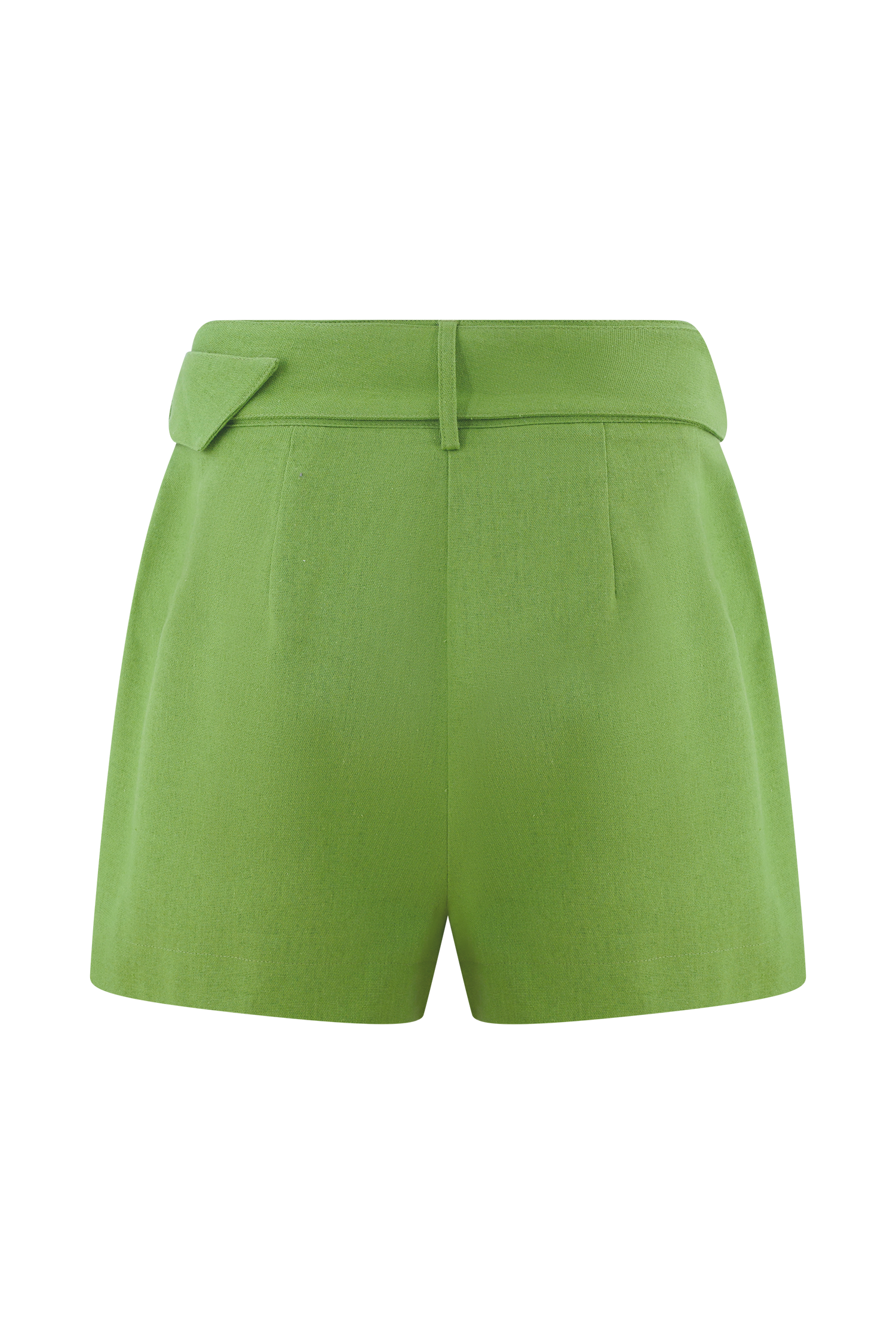 Scout Linen Belted Shorts - Green - Image 8