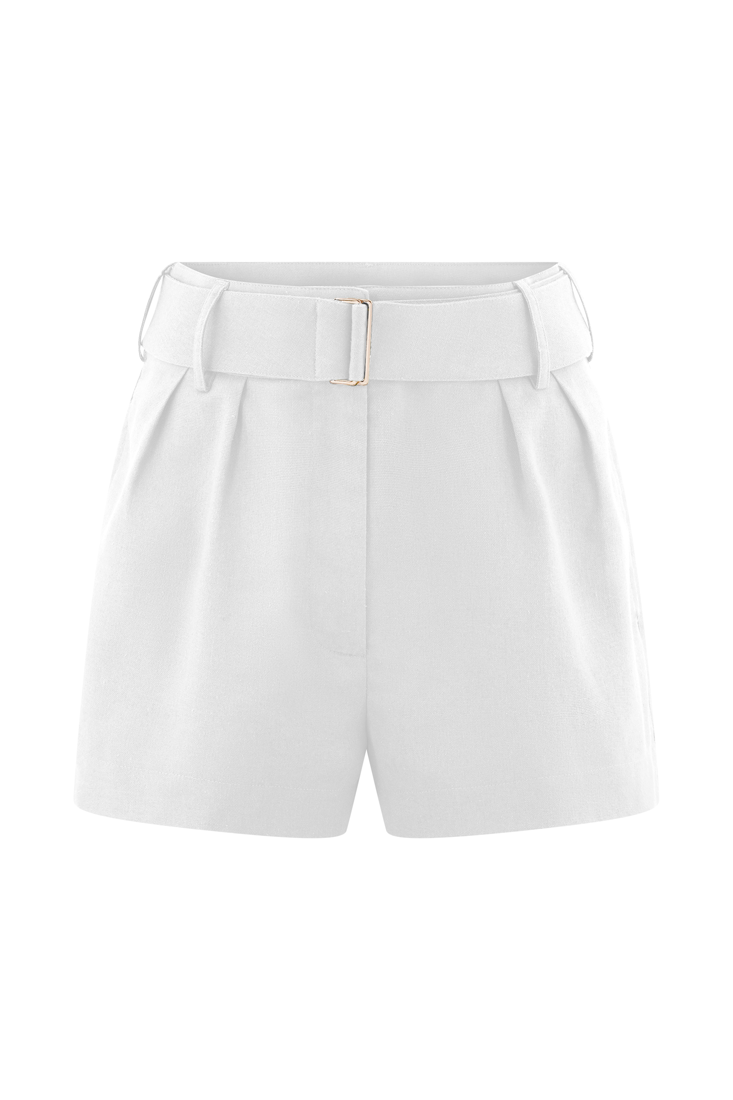 Scout Linen Belted Shorts - White - Image 10