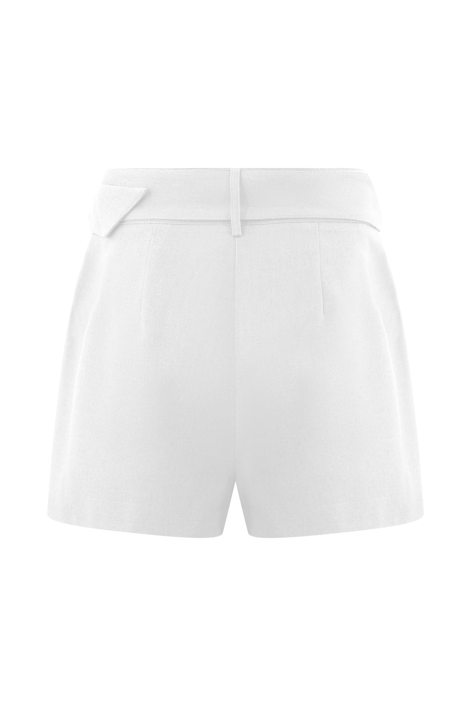 Scout Linen Belted Shorts - White - Image 9