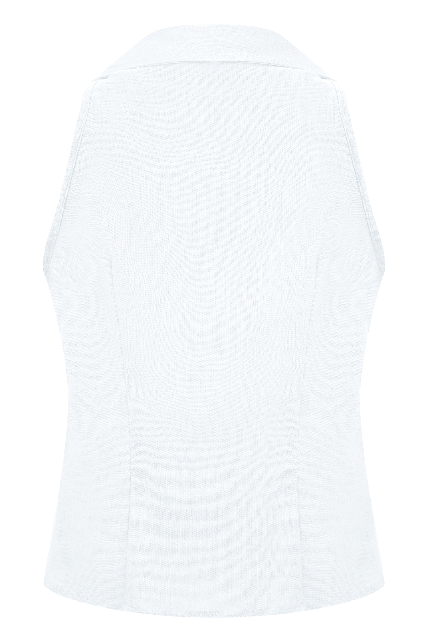 Scout Sleeveless Linen Shirt - White - Image 12
