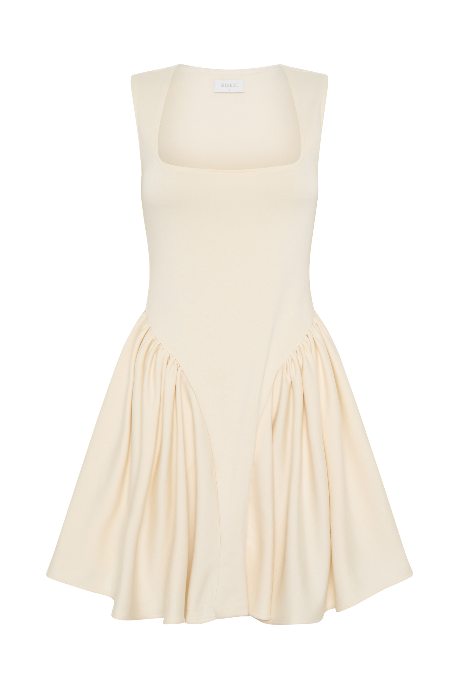Sharon Scuba Jersey Mini Dress - Ivory - Image 8