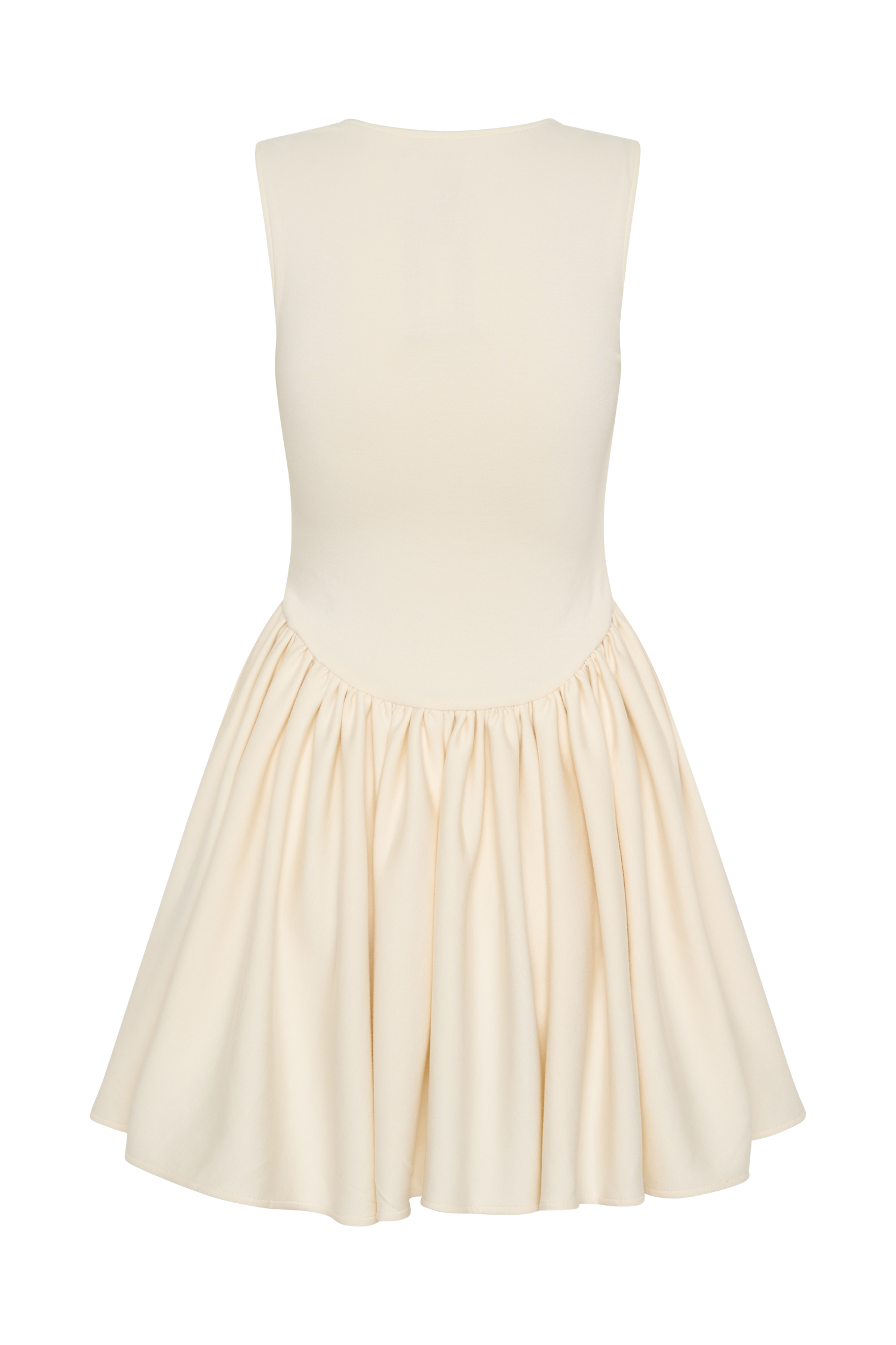 Sharon Scuba Jersey Mini Dress - Ivory - Image 7