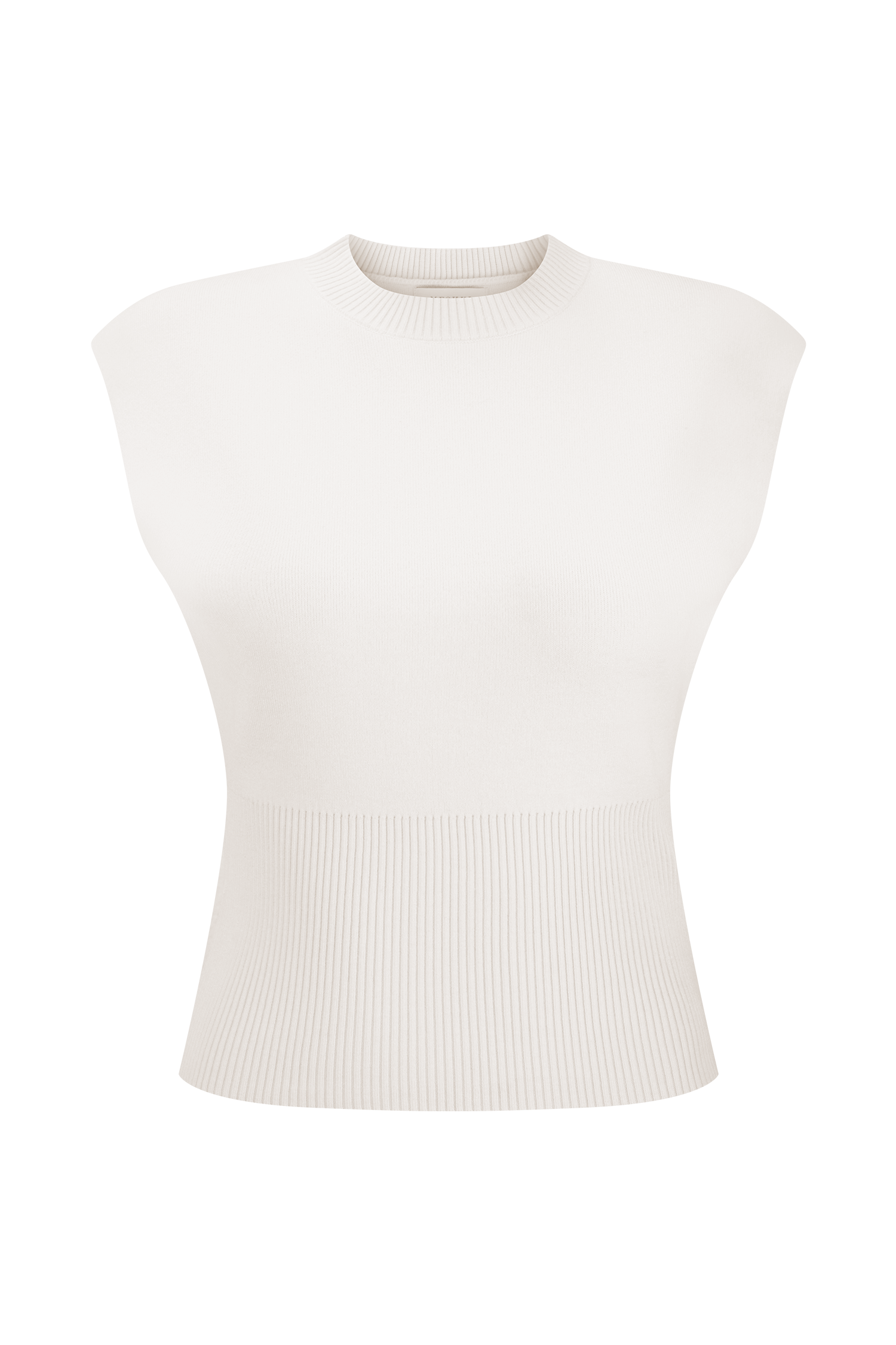 Sharpay Sleeveless Knit Top - Ivory - Image 11