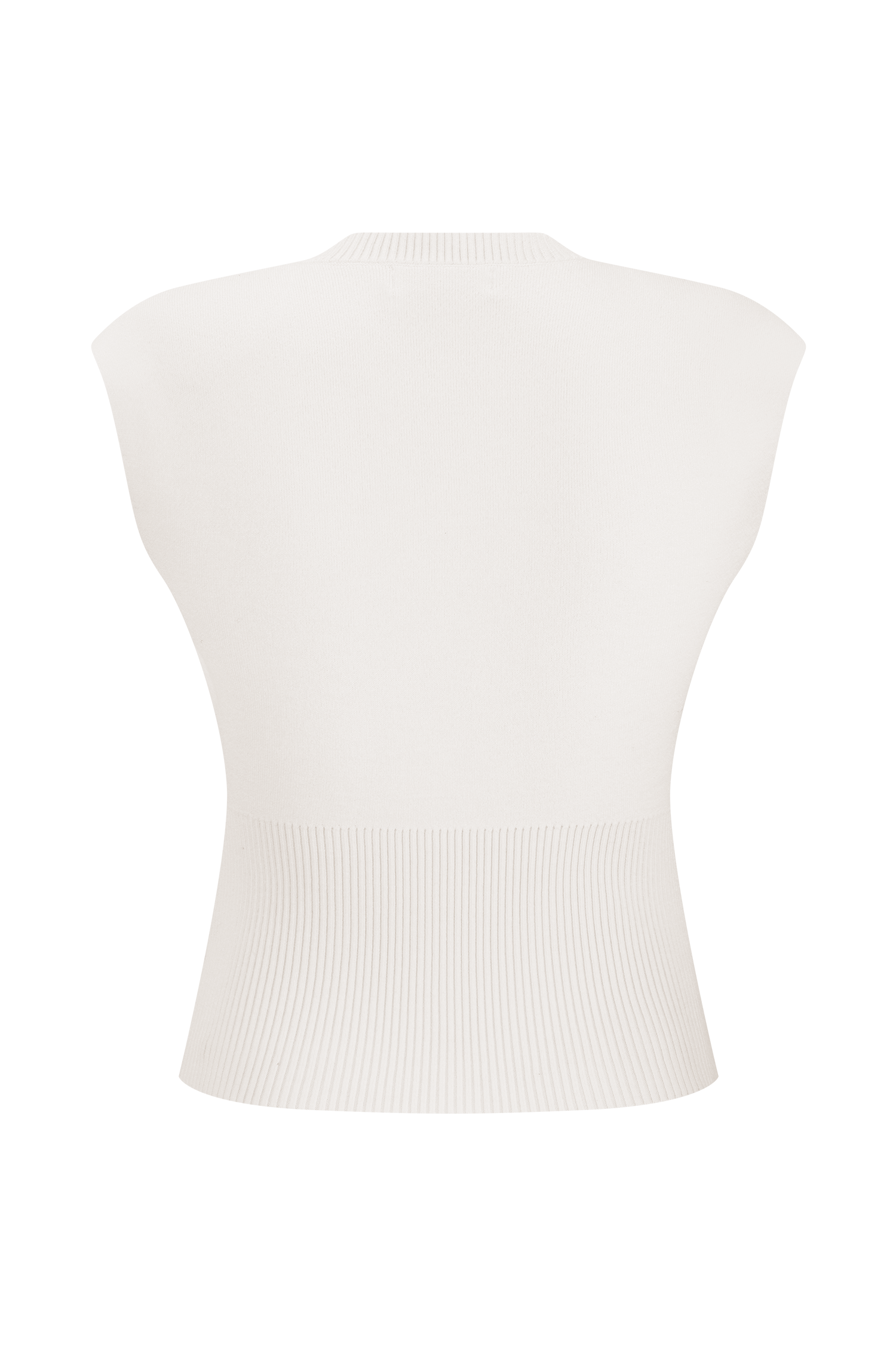 Sharpay Sleeveless Knit Top - Ivory - Image 10