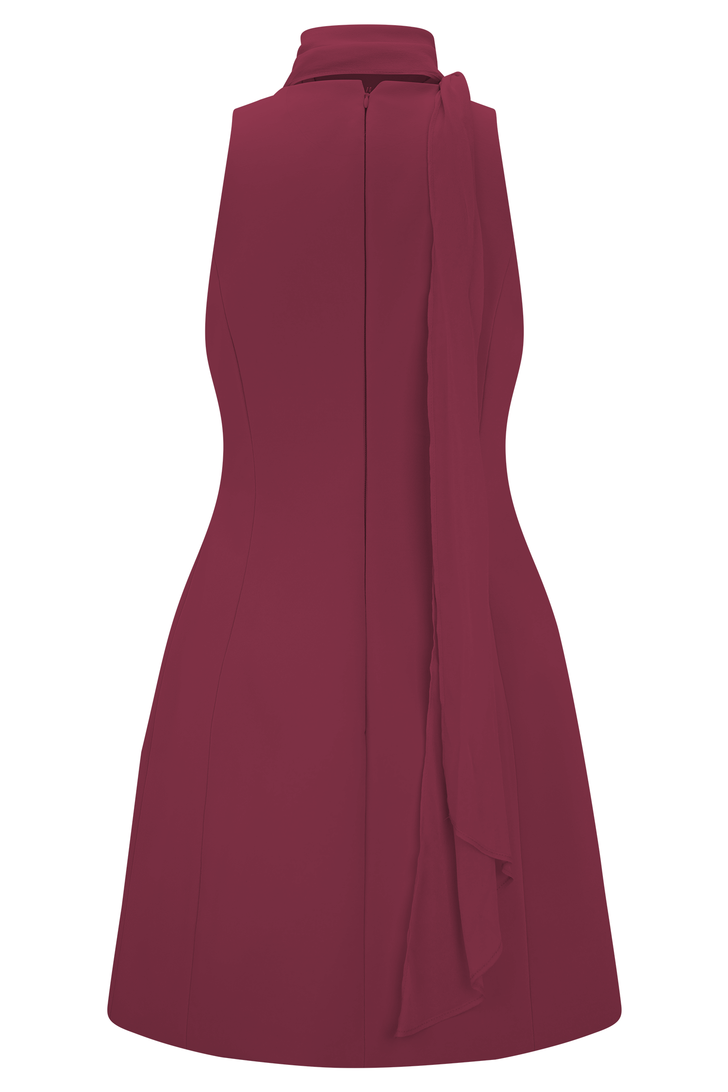 Skyler Suiting Embroidered Mini Dress - Wine - Image 8