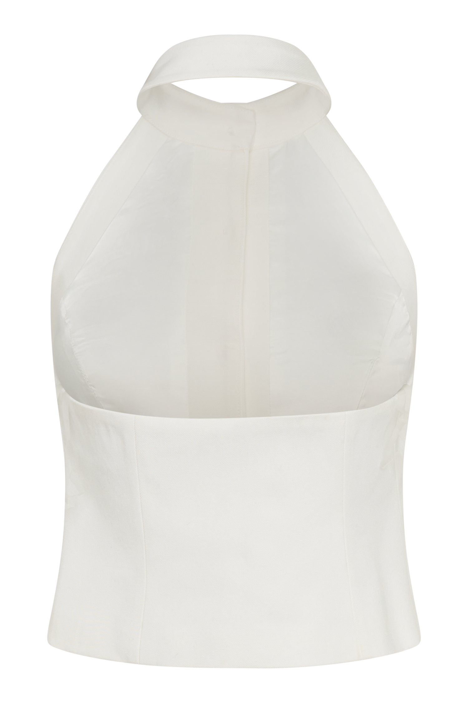 Tiara Halter Neck Suiting Top - White - Image 6