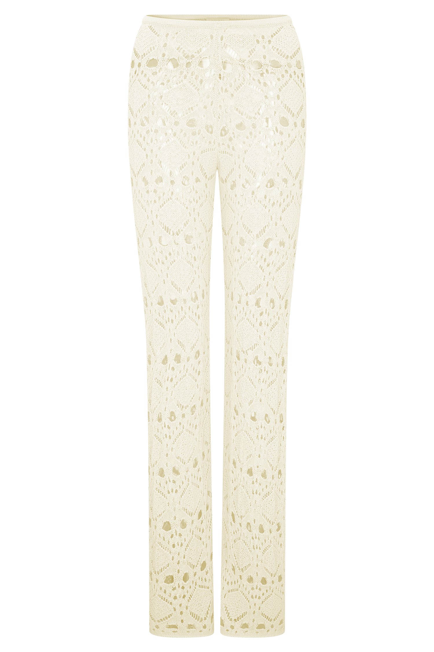 Trena Crochet Knit Pants - Ivory - Image 9