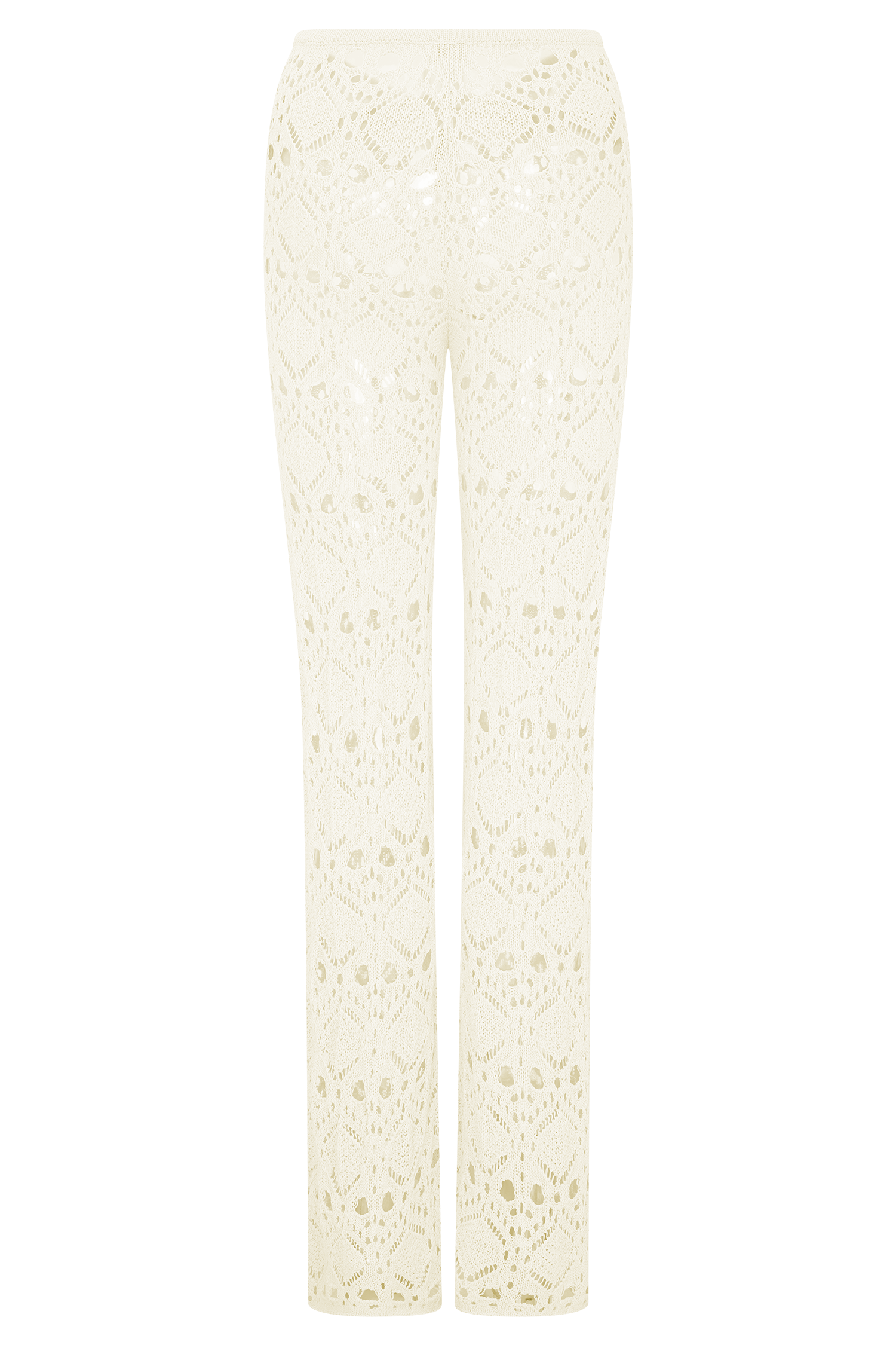 Trena Crochet Knit Pants - Ivory - Image 8