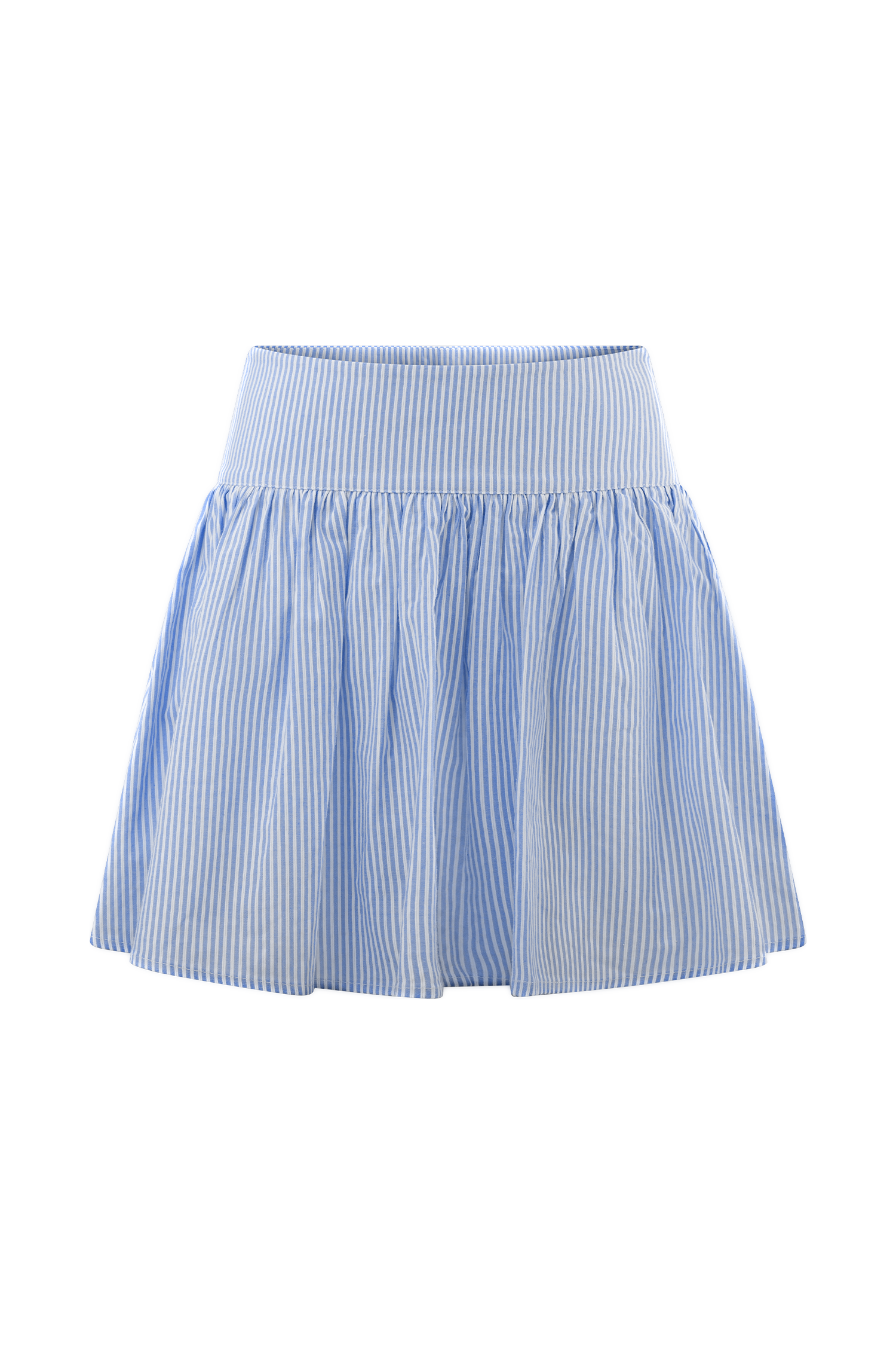 Gretel Hem Mini Skirt - Blue Pinstripe - Image 9