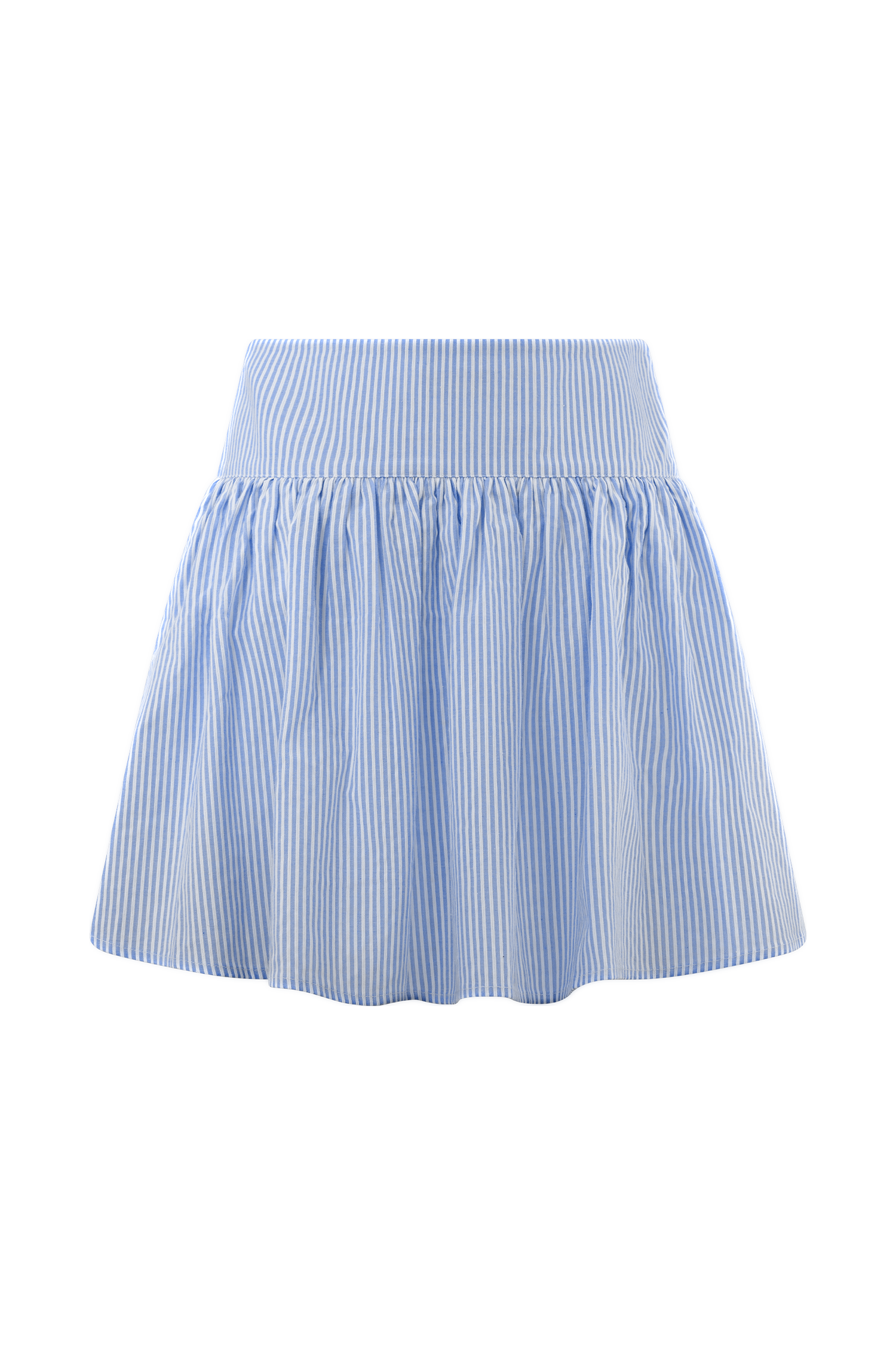 Gretel Hem Mini Skirt - Blue Pinstripe - Image 8