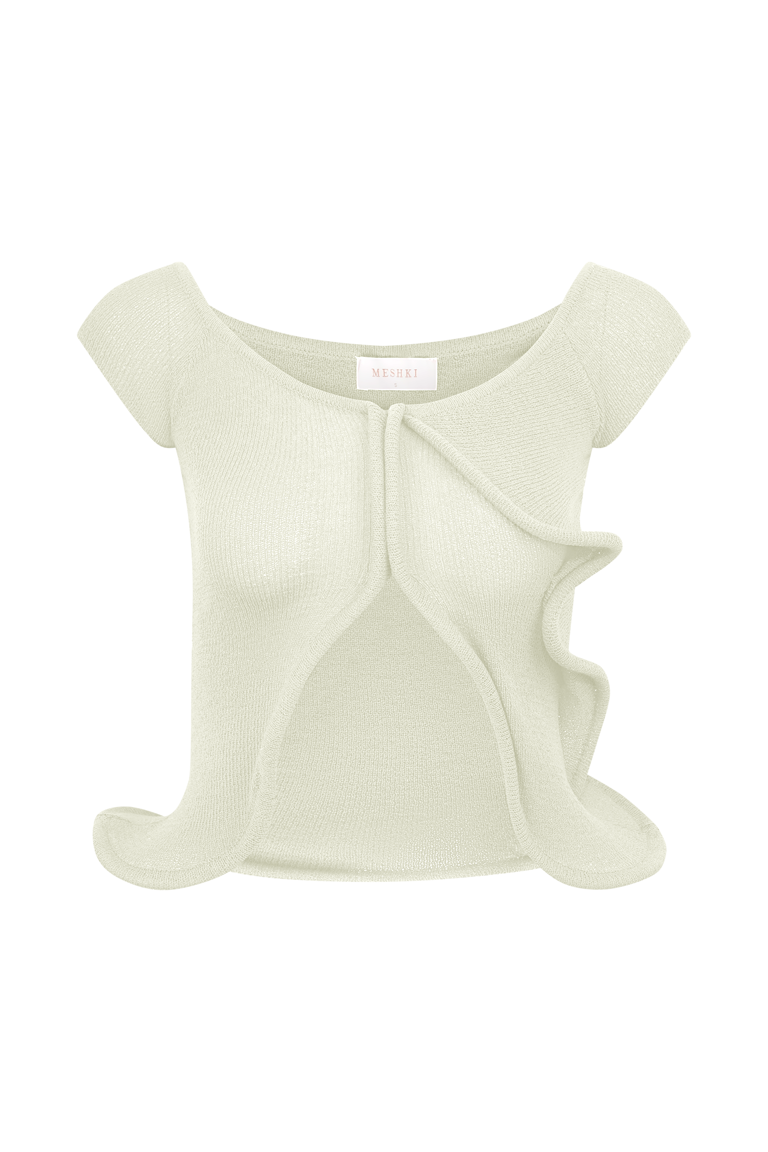 Haisley Off Shoulder Knit Top - Ivory - Image 9