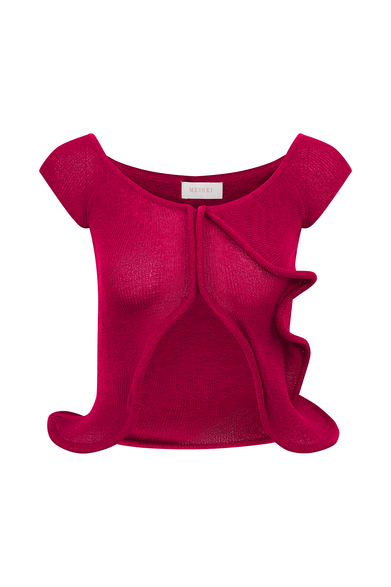 Haisley Off Shoulder Knit Top - Raspberry - Image 9