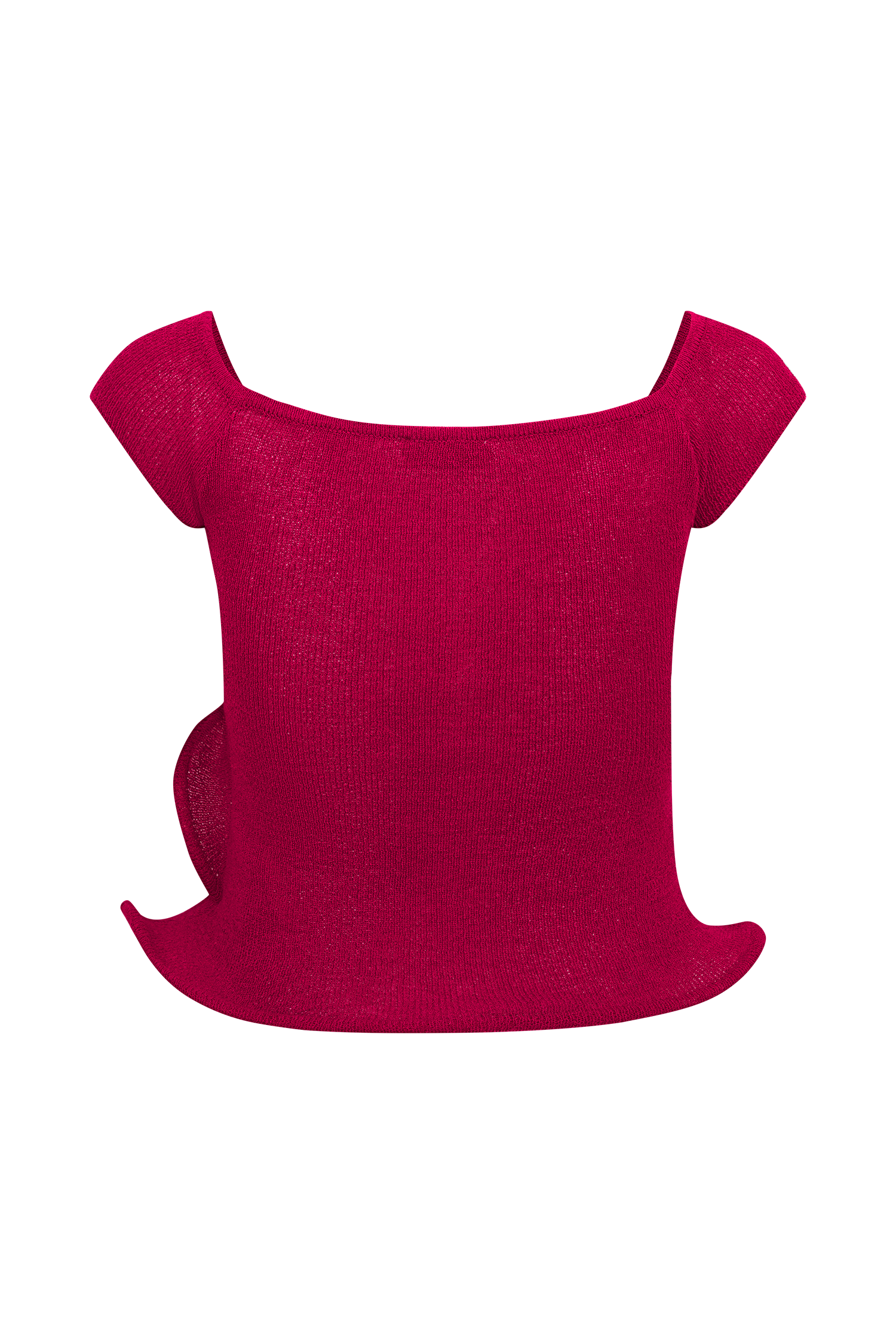 Haisley Off Shoulder Knit Top - Raspberry - Image 8