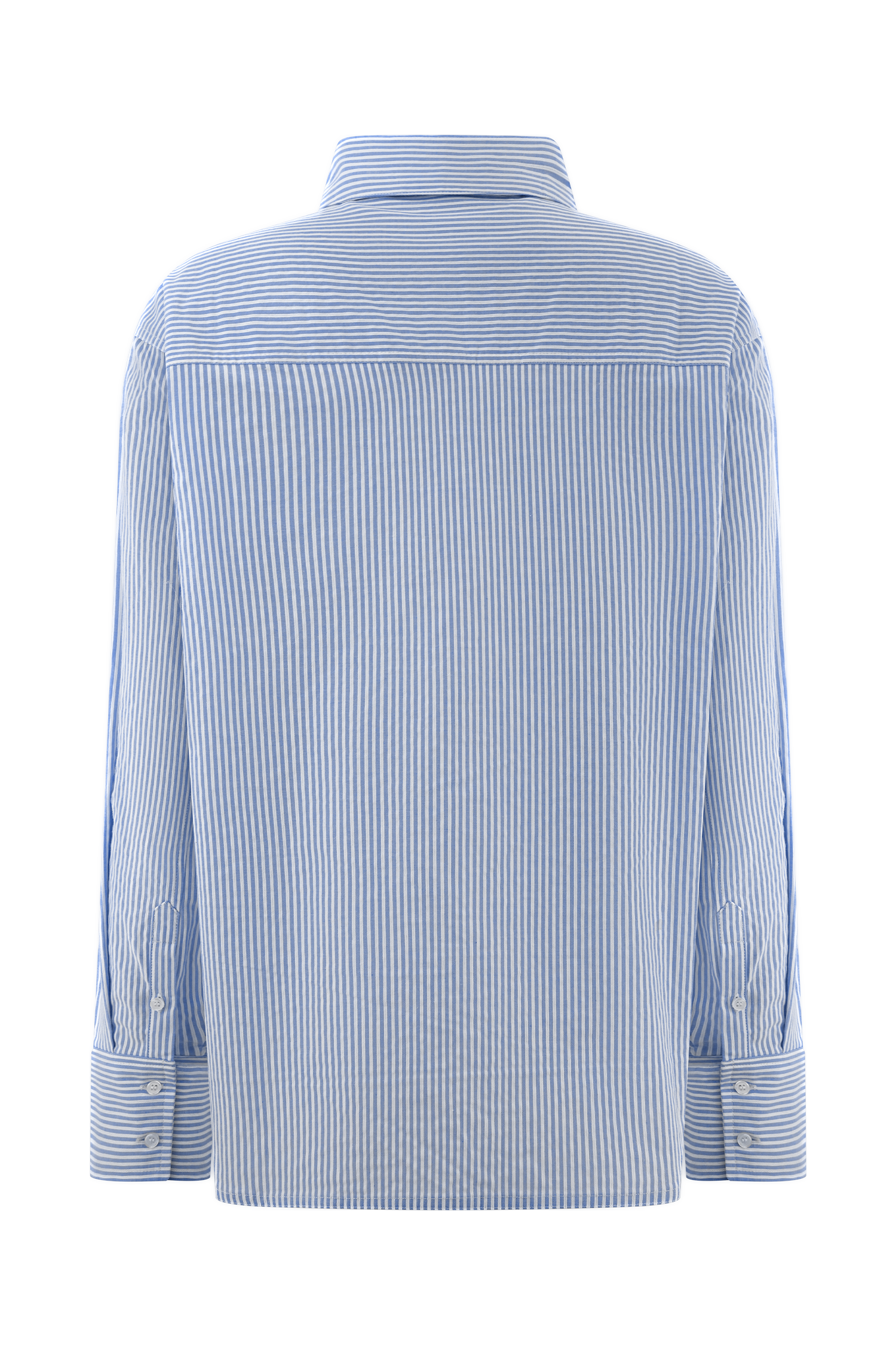 Hansen Oversized Shirt - Blue Pinstripe - Image 10