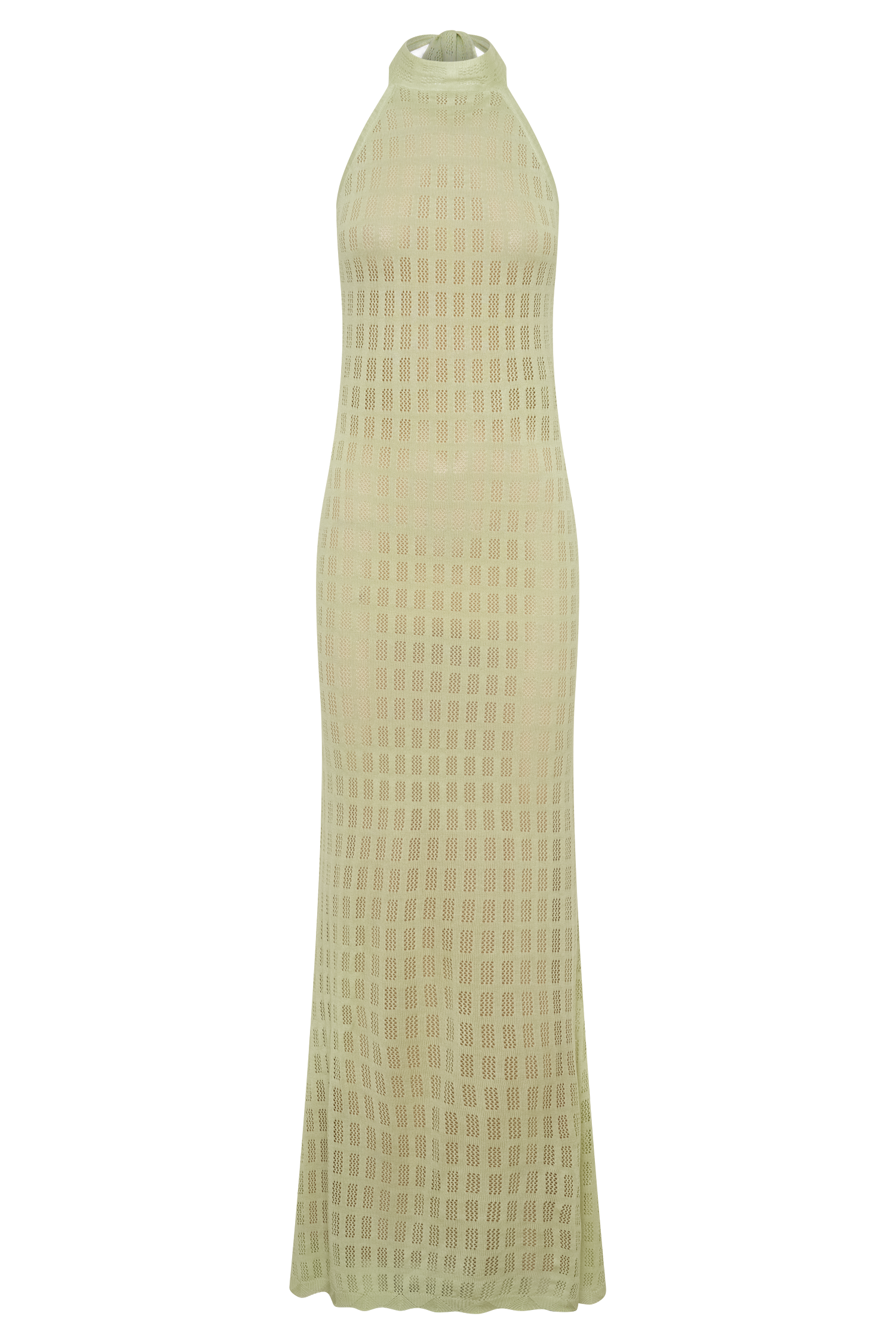 Hayley Halter Knit Maxi Dress - Seafoam - Image 9
