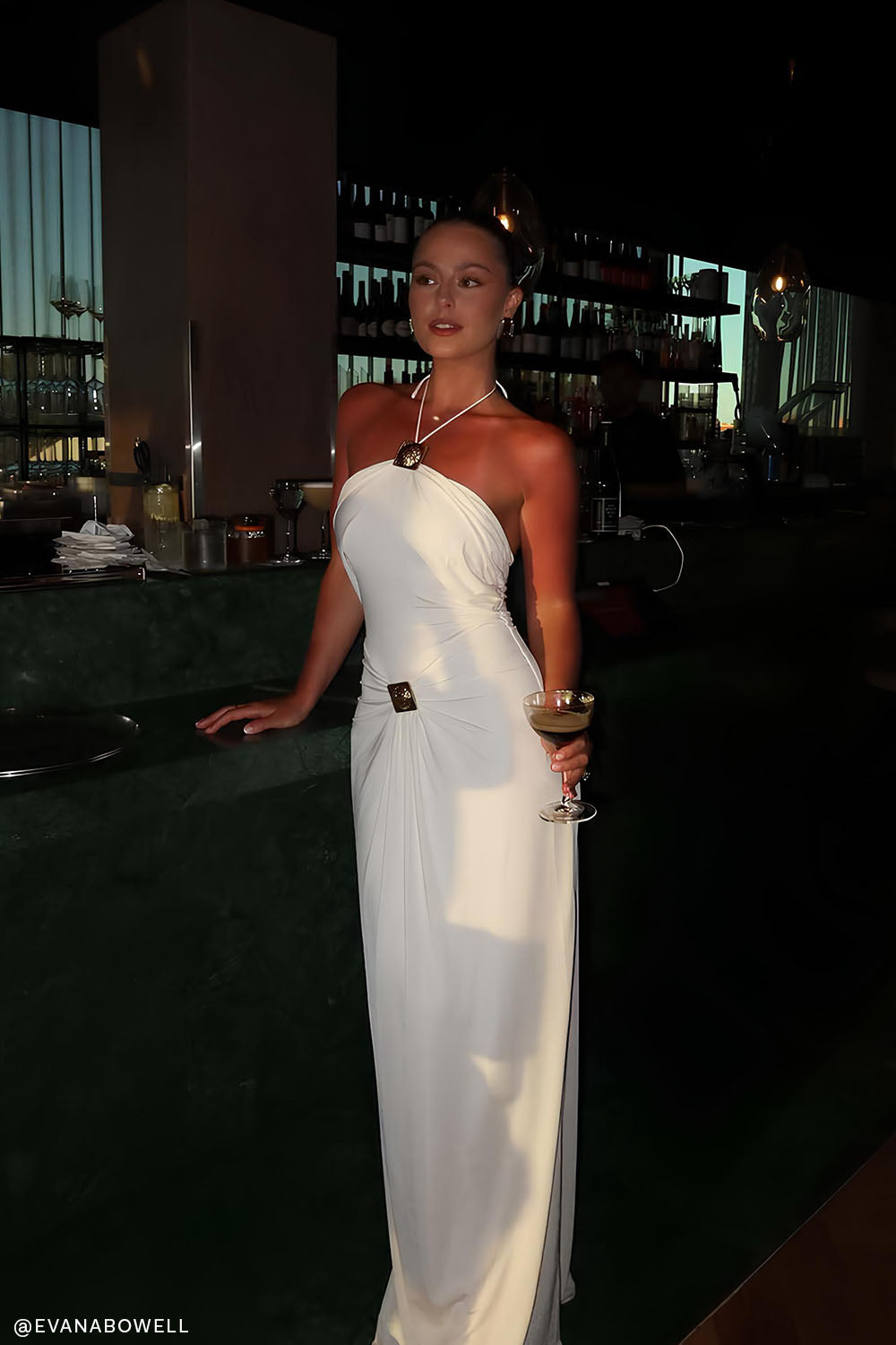 Quincy Halter Maxi Dress With Hardware - Ivory - Image 4