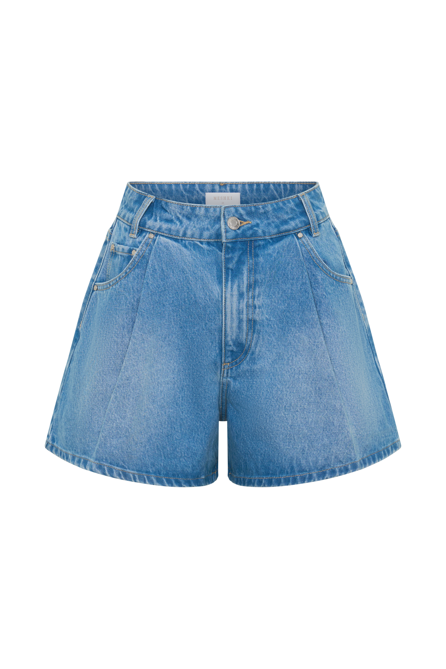 Jace A-Line Denim Shorts - Summer Blue - Image 11