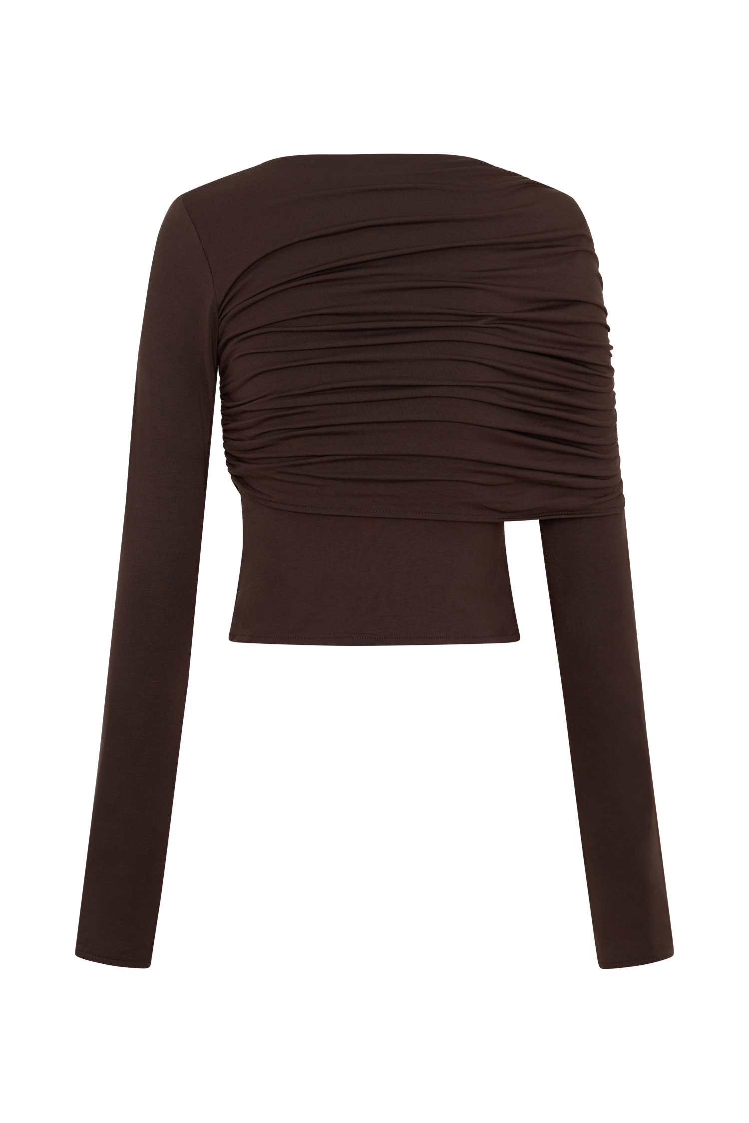 Keaton Modal Long Sleeve Overlay Top - Espresso - Image 8