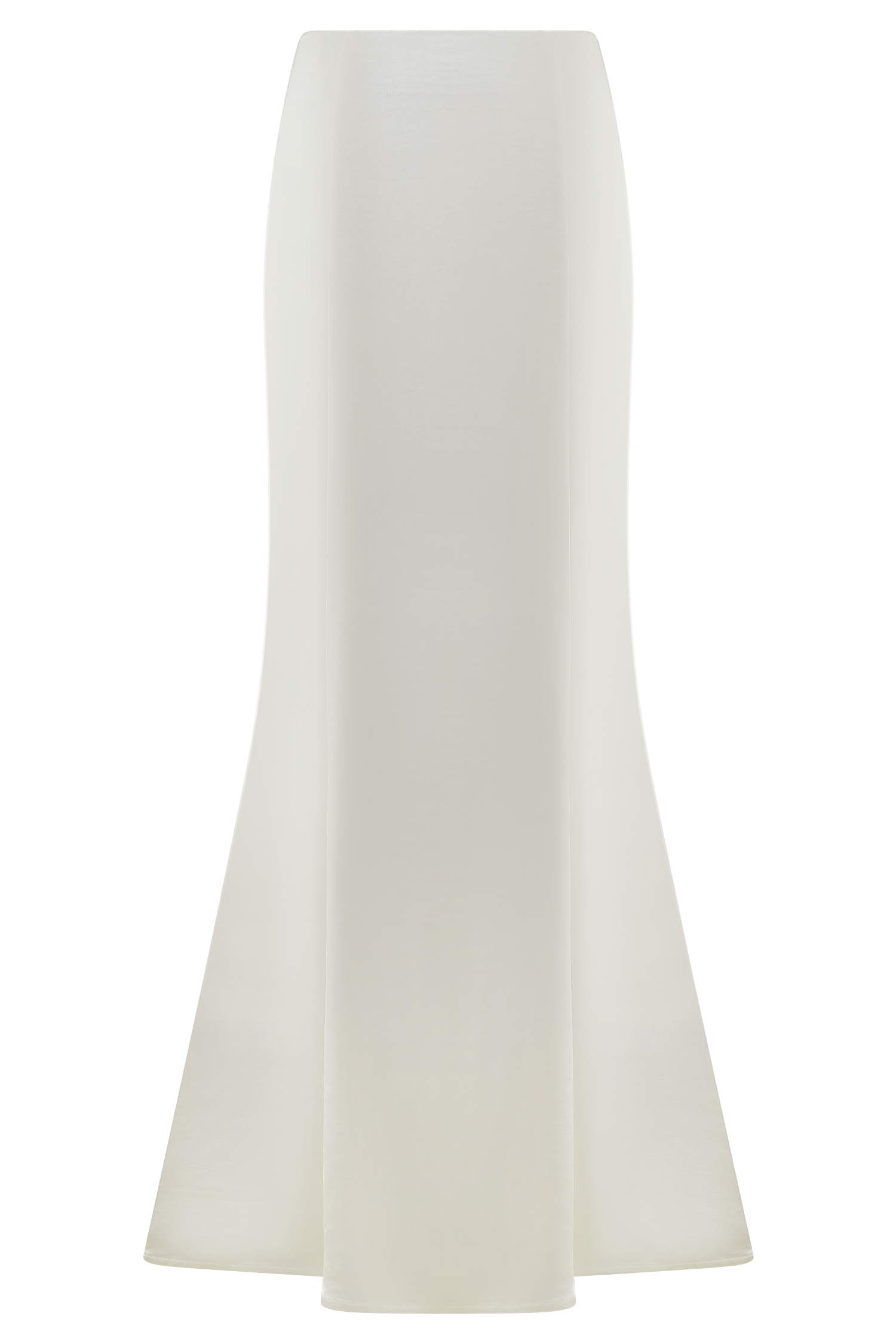 Khloe Satin Fishtail Maxi Skirt - White - Image 9