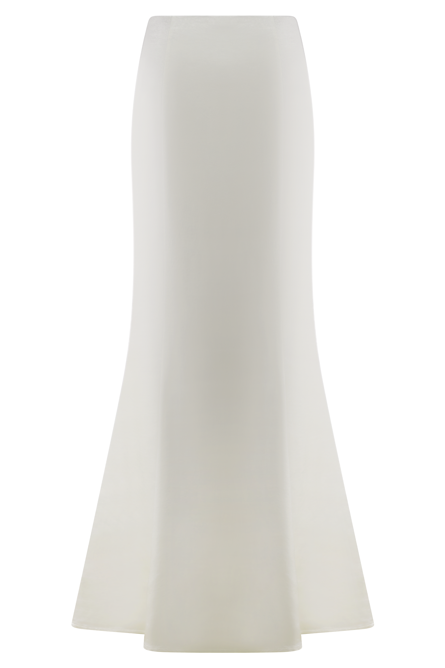 Khloe Satin Fishtail Maxi Skirt - White - Image 10