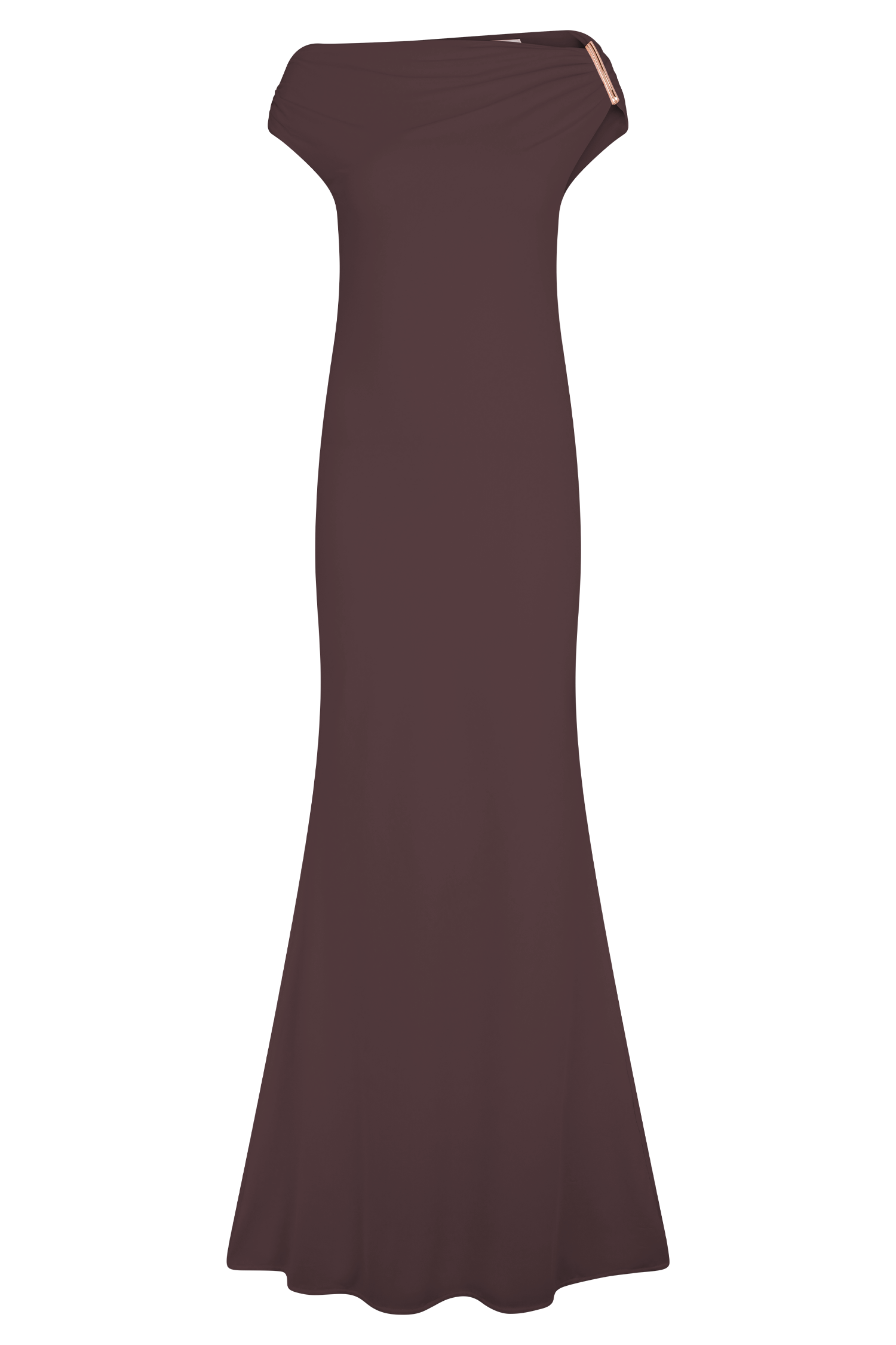 Kinsley Slinky Maxi Dress With Hardware - Chocolate - Image 8