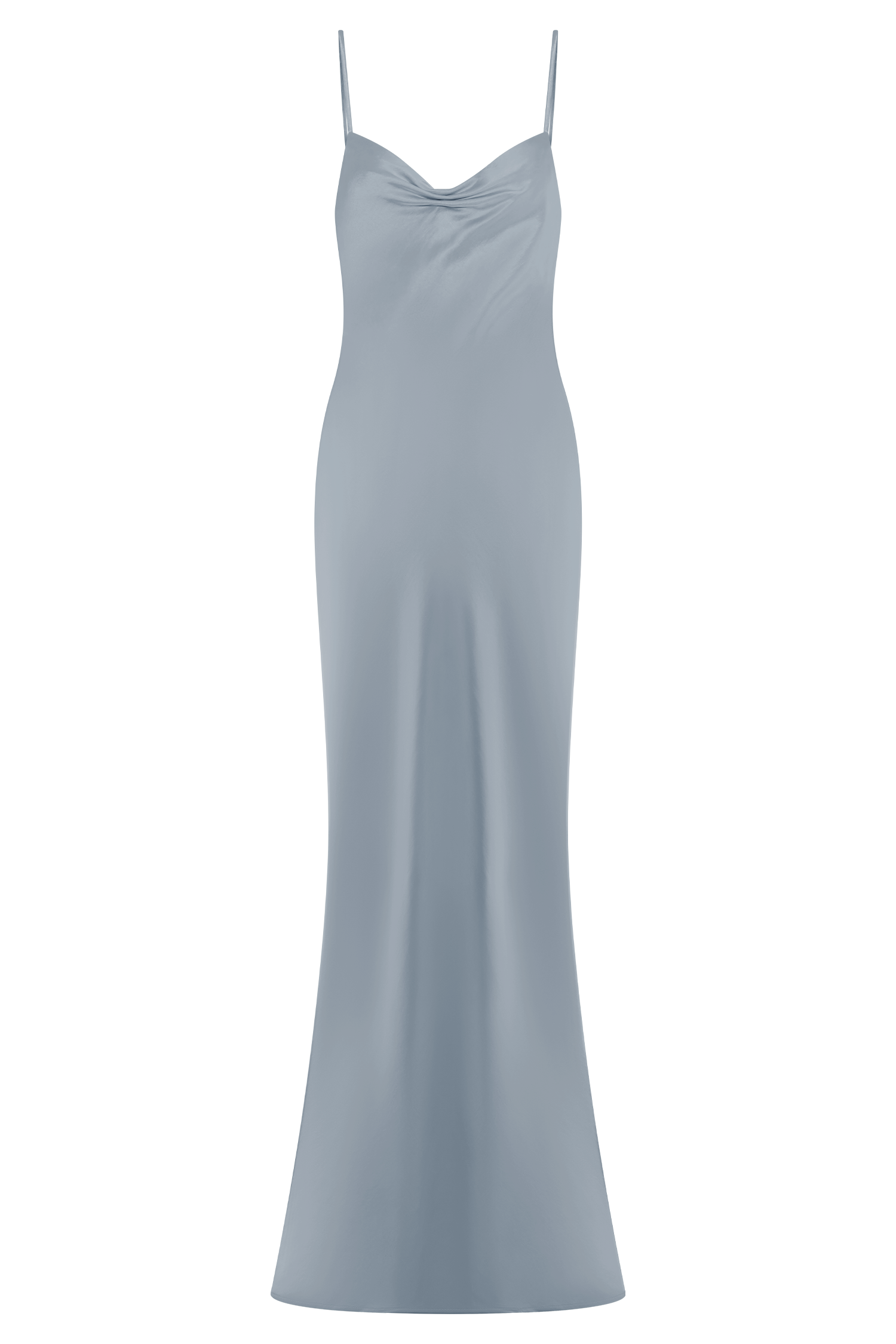 Lilly Sweetheart Satin Maxi Dress - Frosted Blue - Image 11