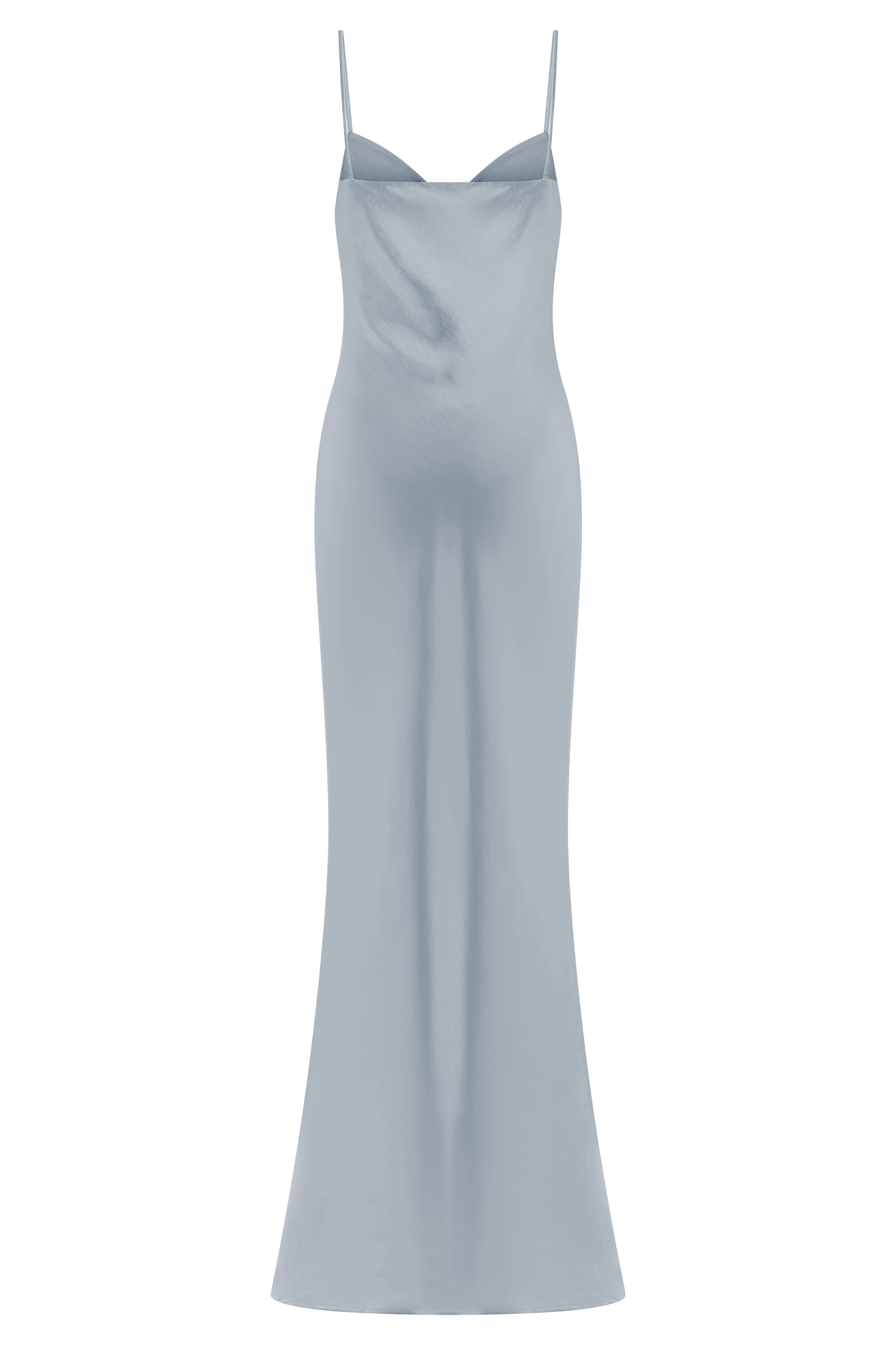 Lilly Sweetheart Satin Maxi Dress - Frosted Blue - Image 10