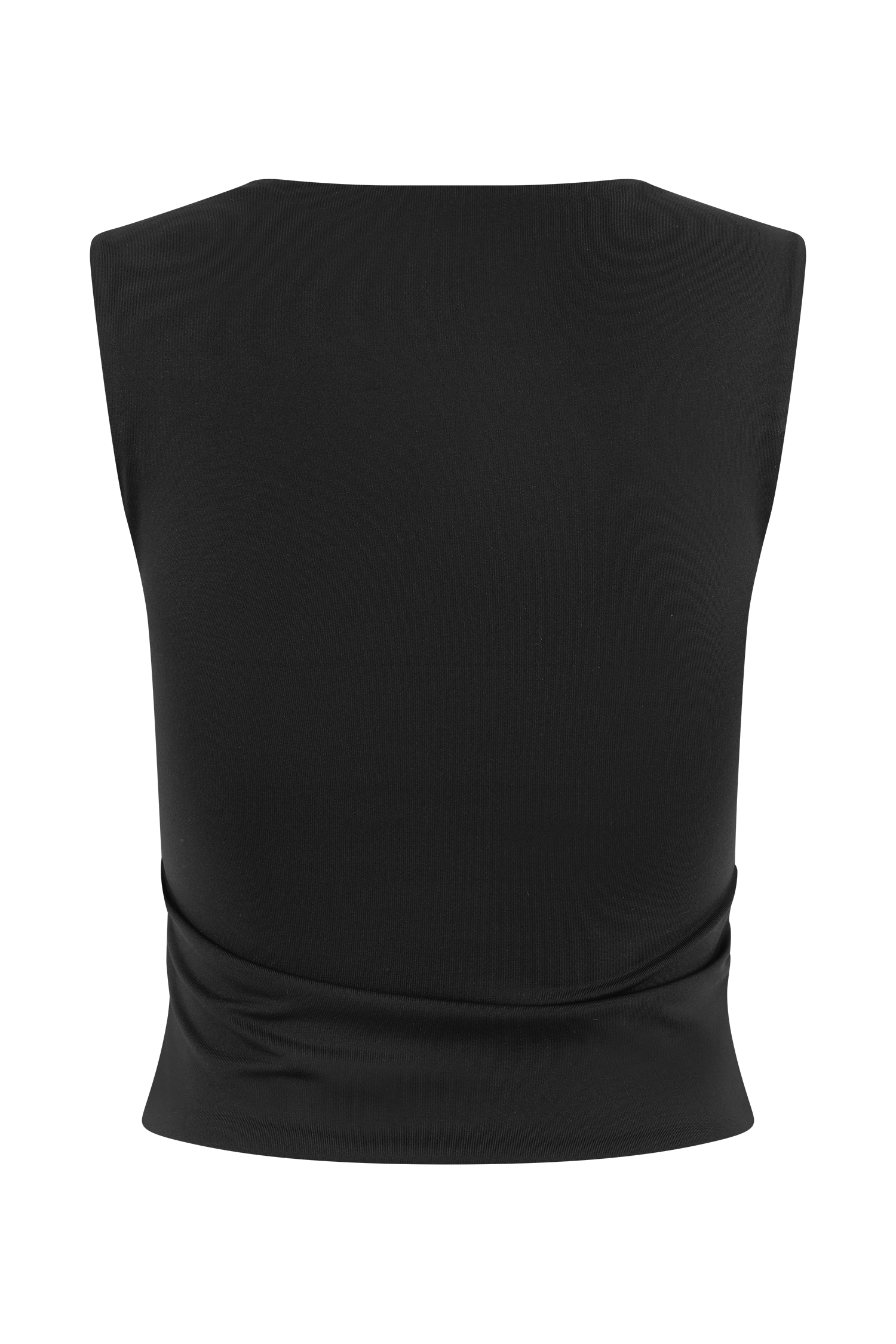 Linley Recycled Nylon Long Line Top - Black - Image 7