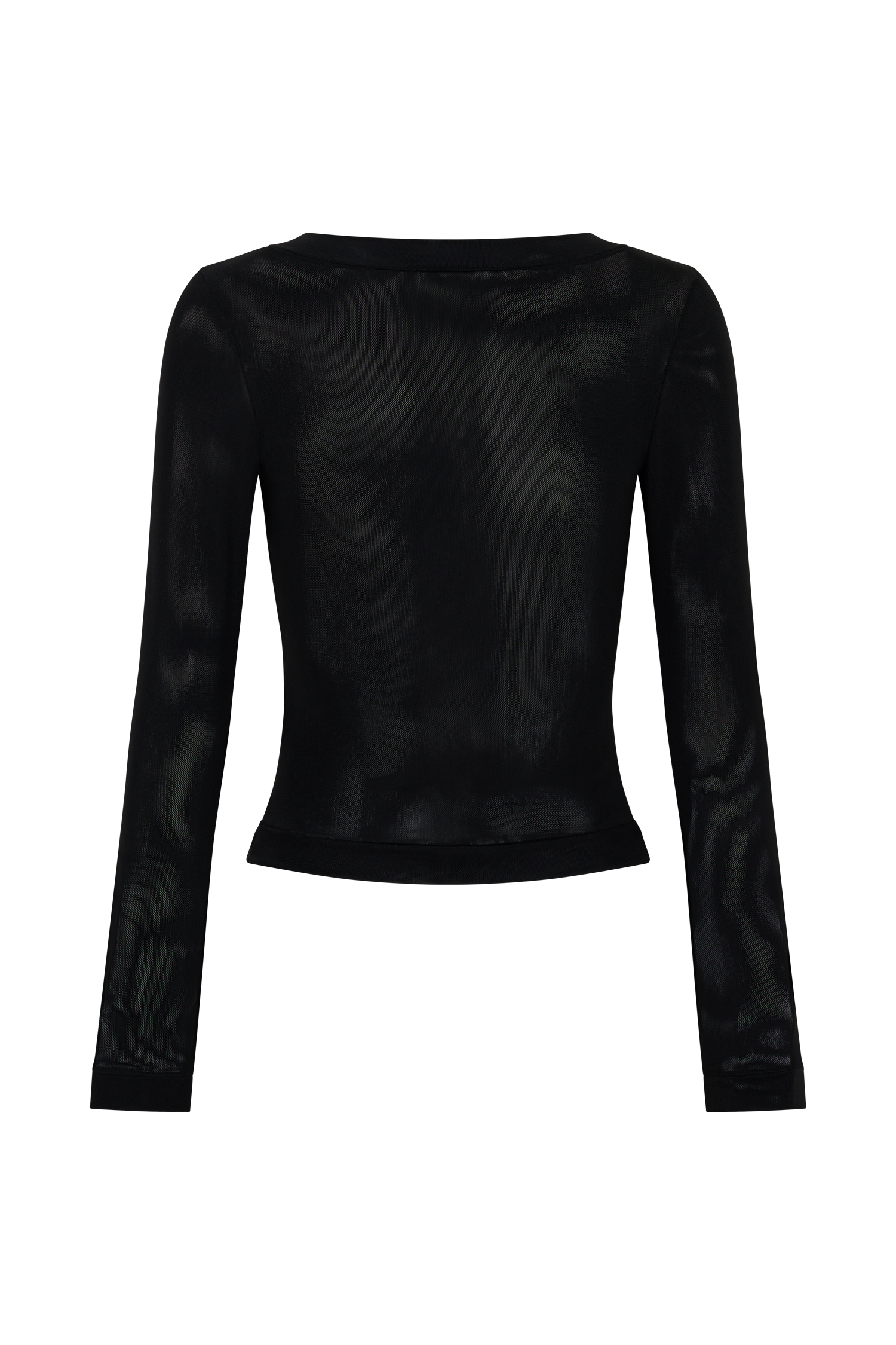 Lumi Long Sleeve Mesh Top - Black - Image 8