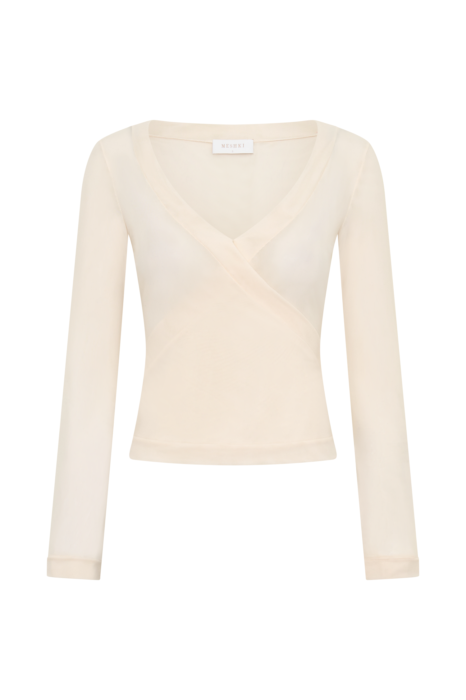 Lumi Long Sleeve Mesh Top - Bone - Image 12