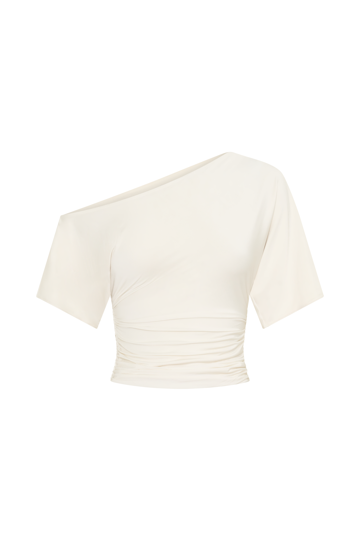 Luu Off Shoulder Slinky Top - Ivory - Image 8