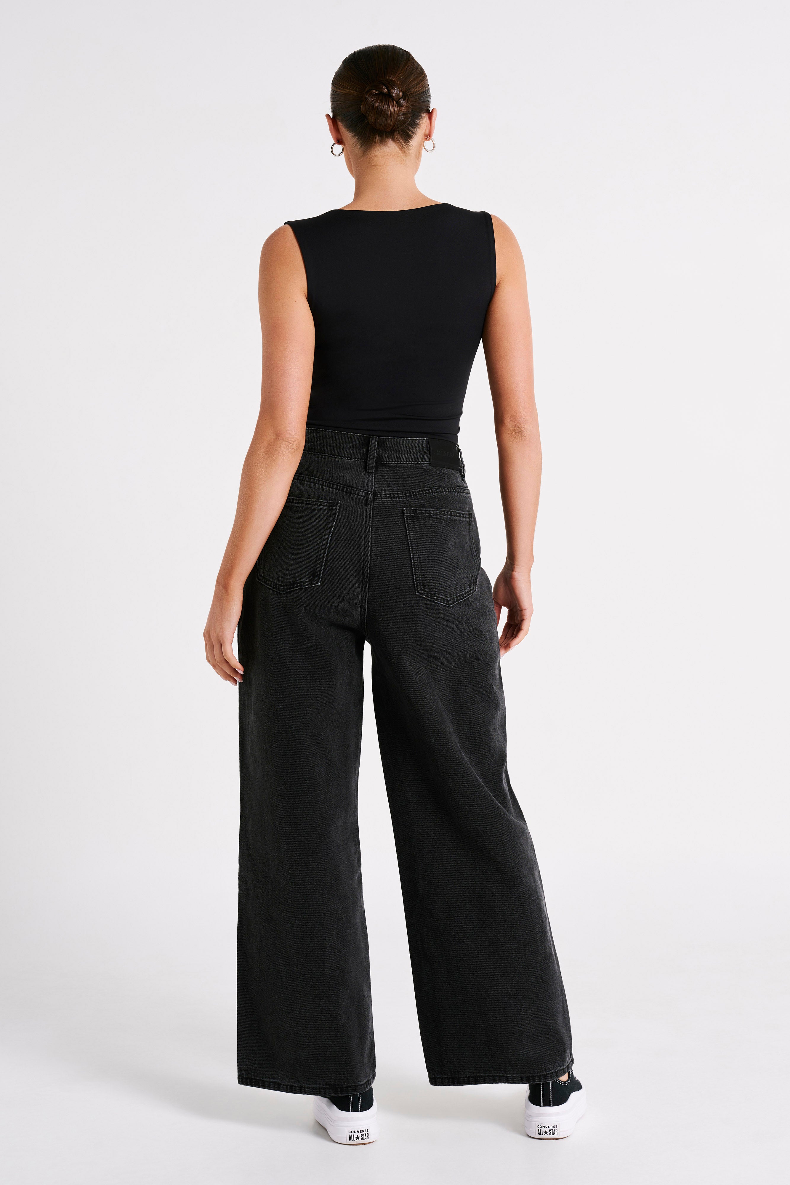 Linley Recycled Nylon Long Line Top - Black - Image 6