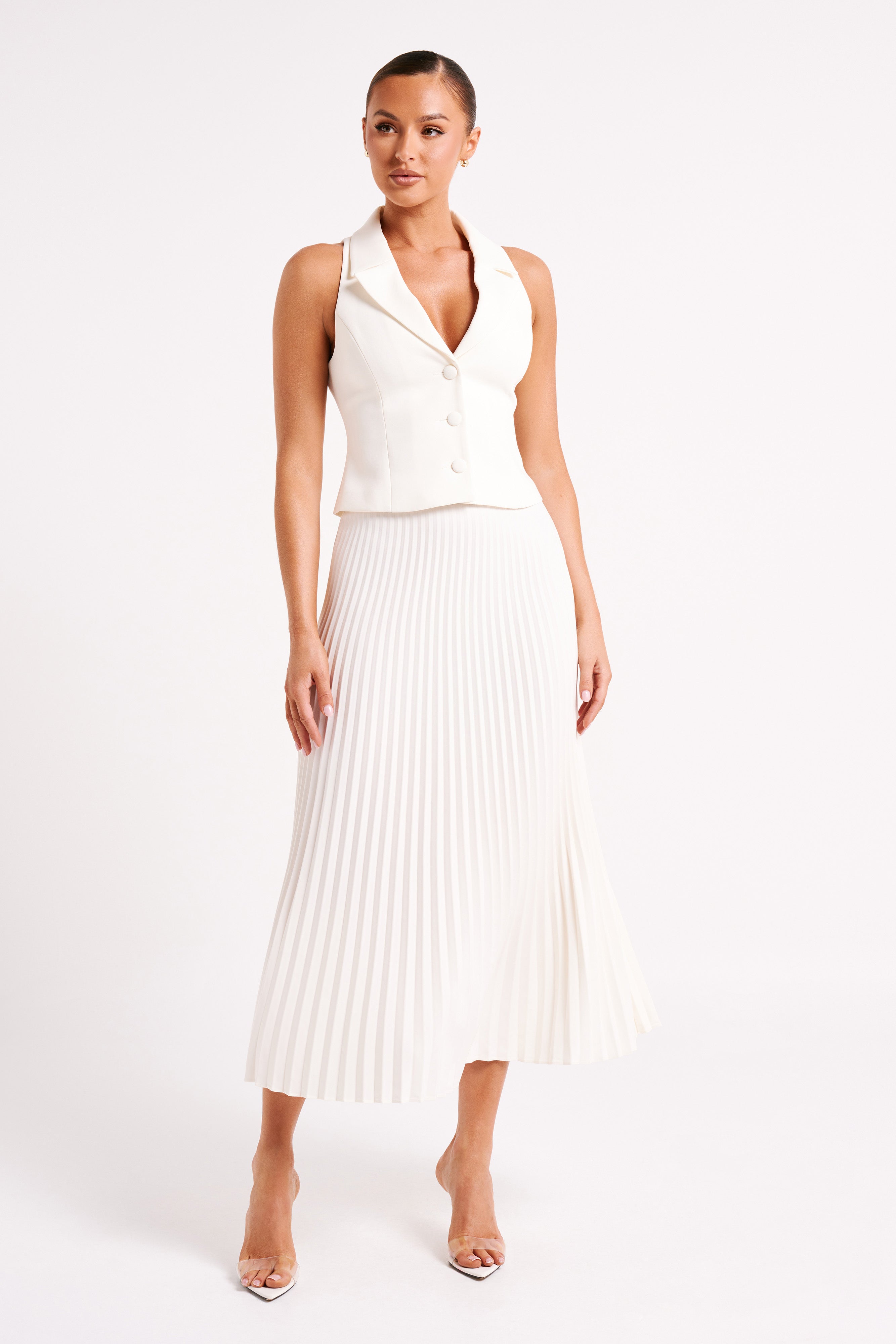 Mura Suiting Vest - Ivory - Image 7