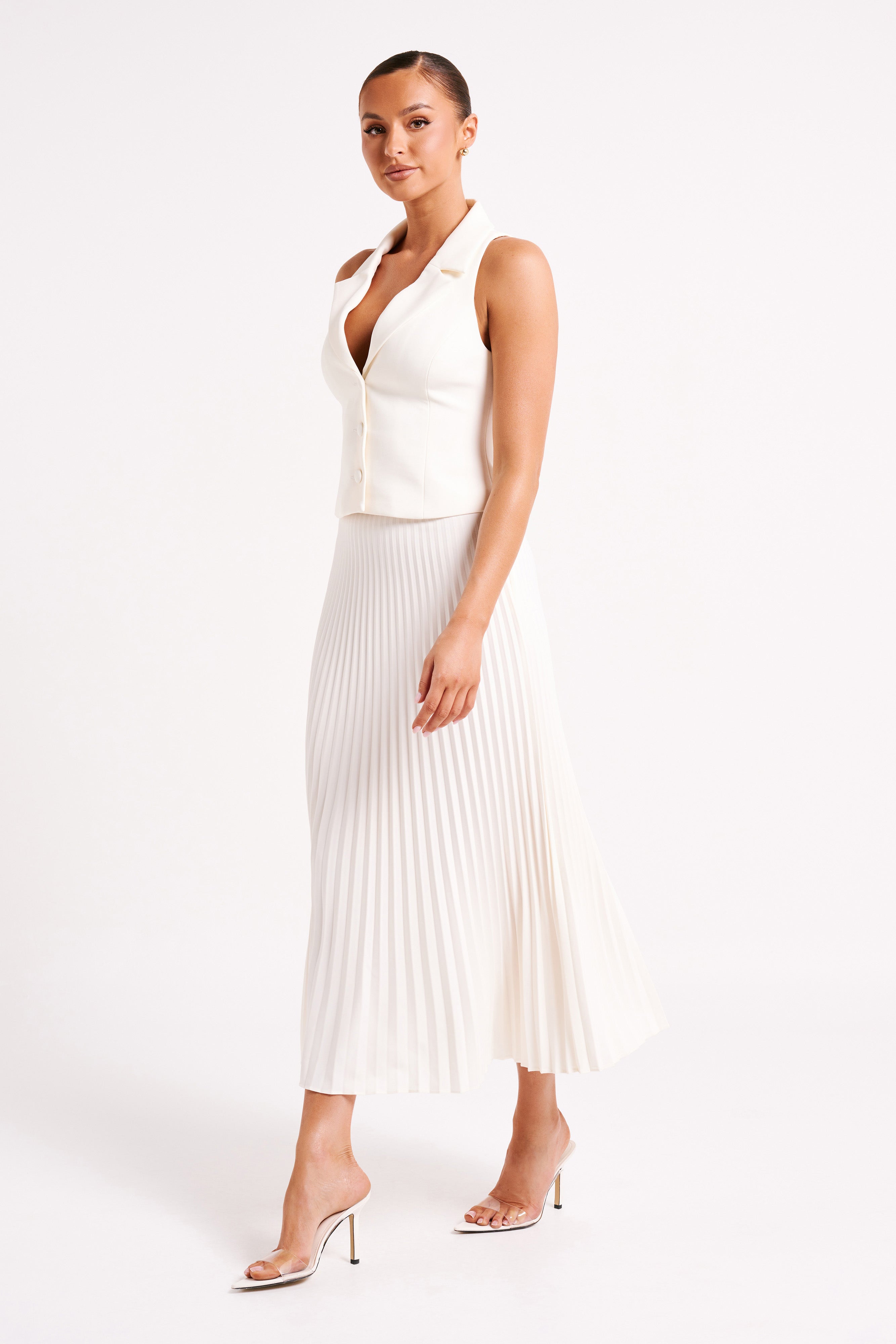 Mura Suiting Vest - Ivory - Image 6