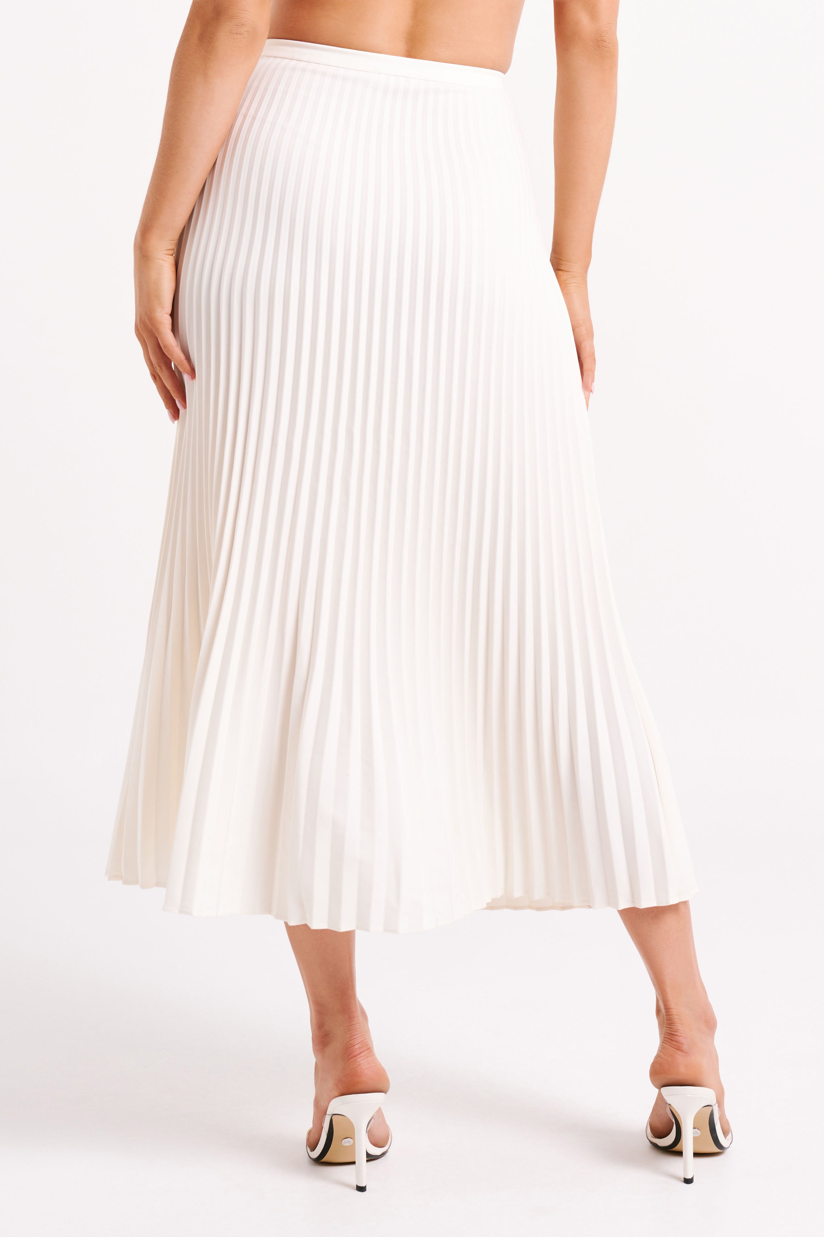 Alternative view of Twyla Pleated Suiting Maxi Skirt - Ivory
