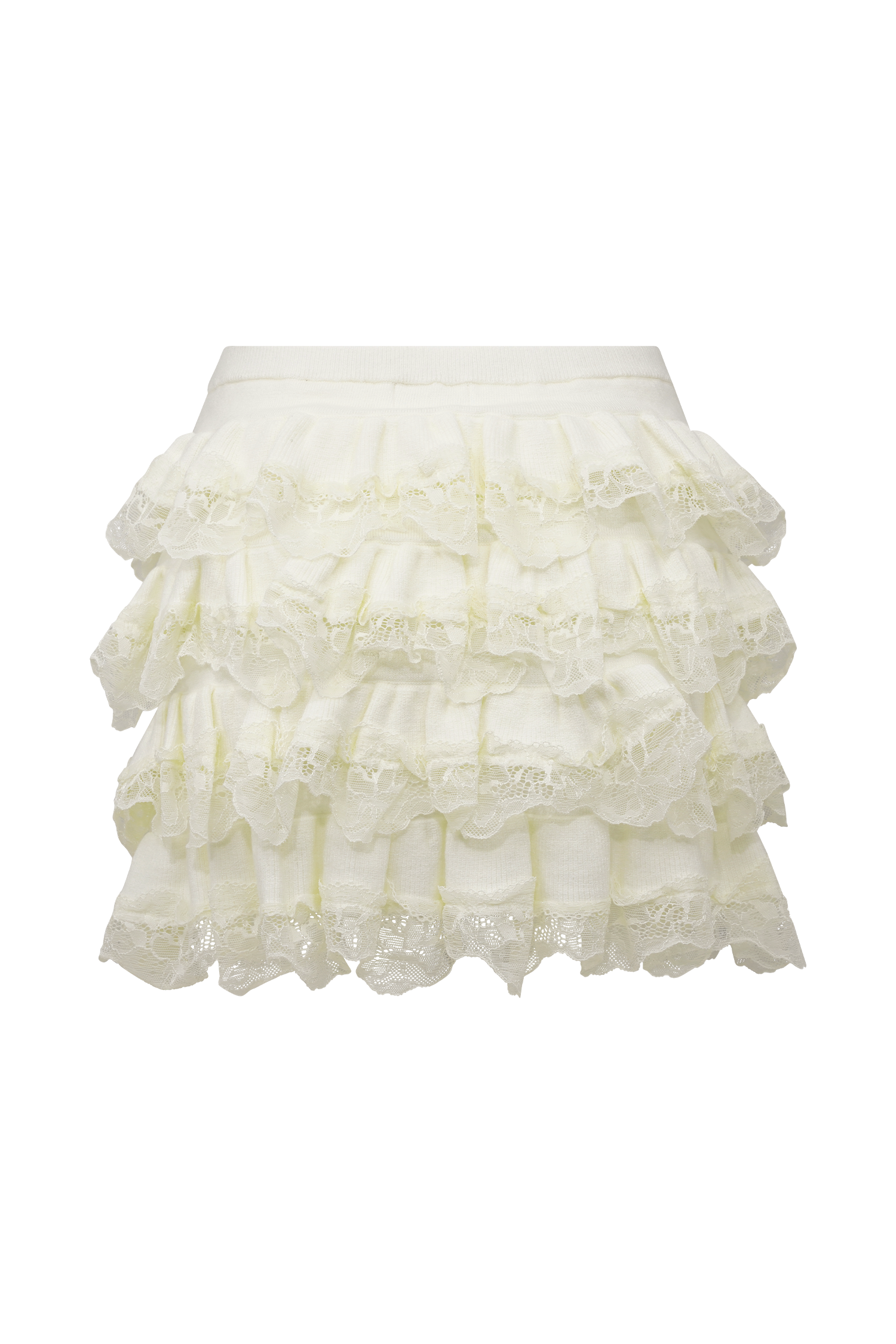 Margaret Lace Ruffle Mini Skort - Cream - Image 8