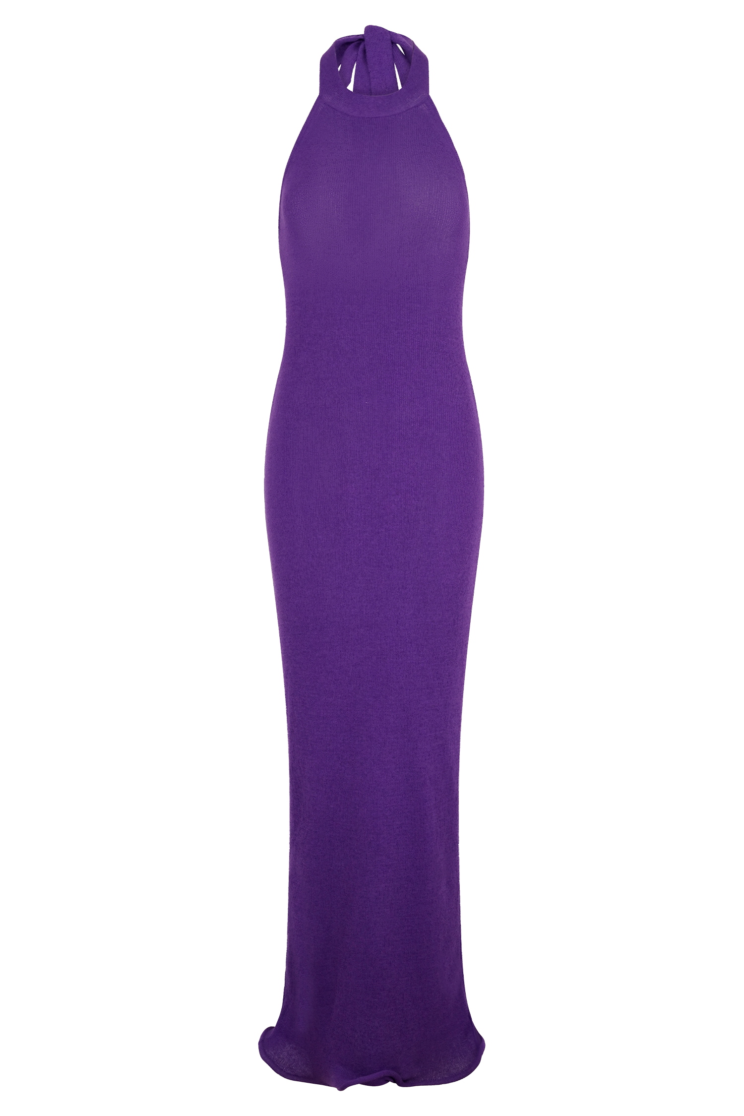 Melodie Halter Knit Maxi Dress - Purple - Image 8
