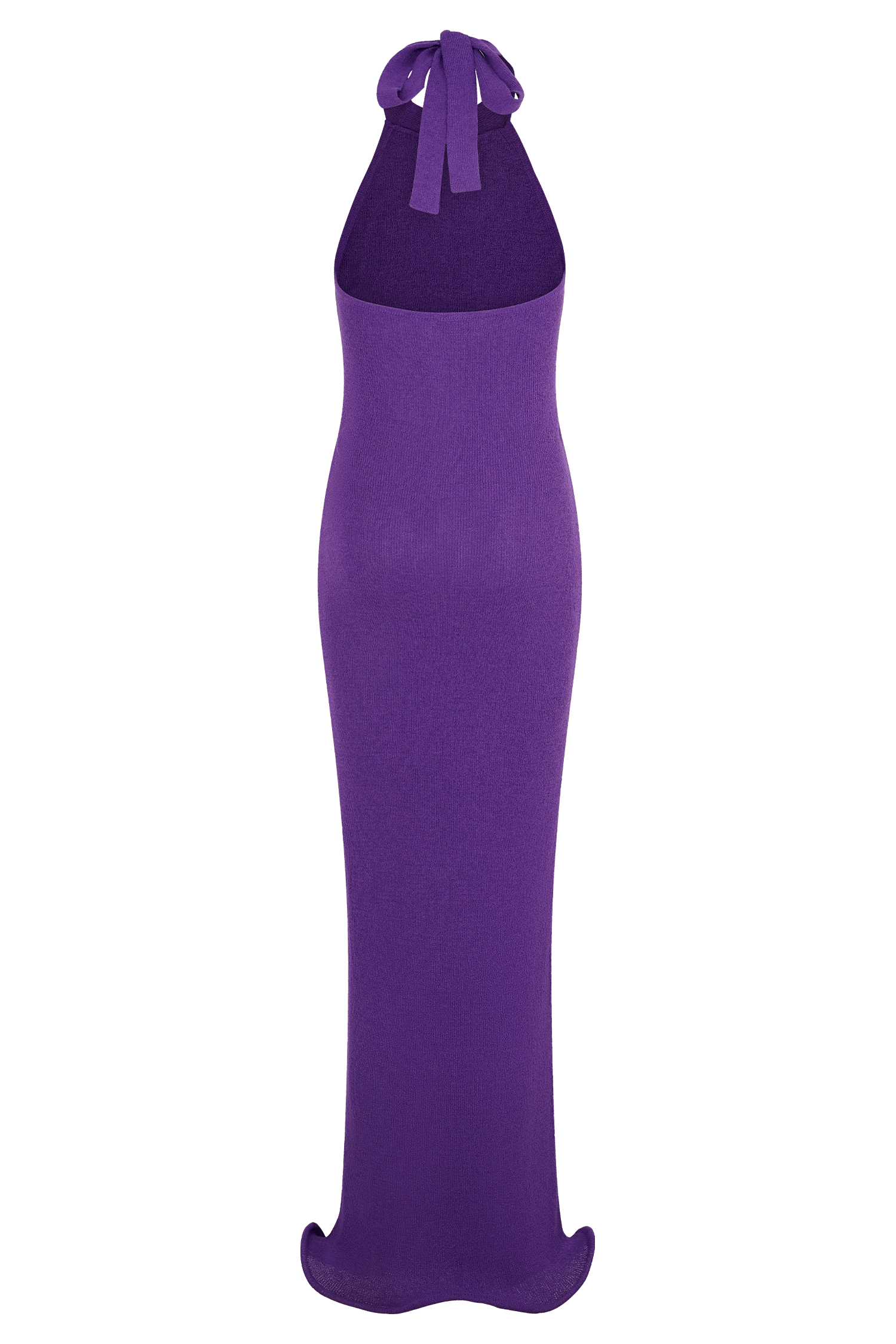 Melodie Halter Knit Maxi Dress - Purple - Image 7