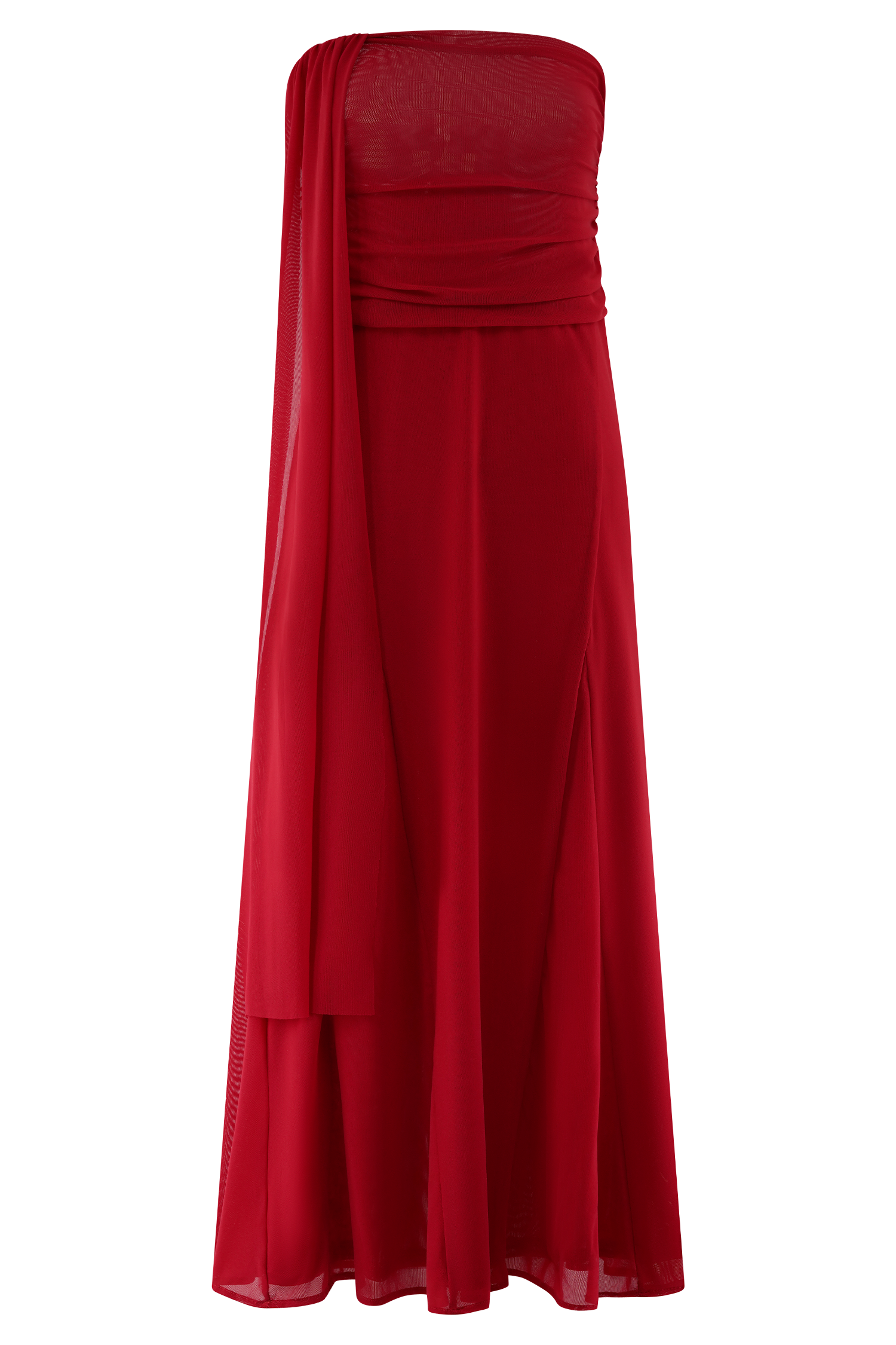 Arna Mesh Maxi Skirt - Ruby - Image 10