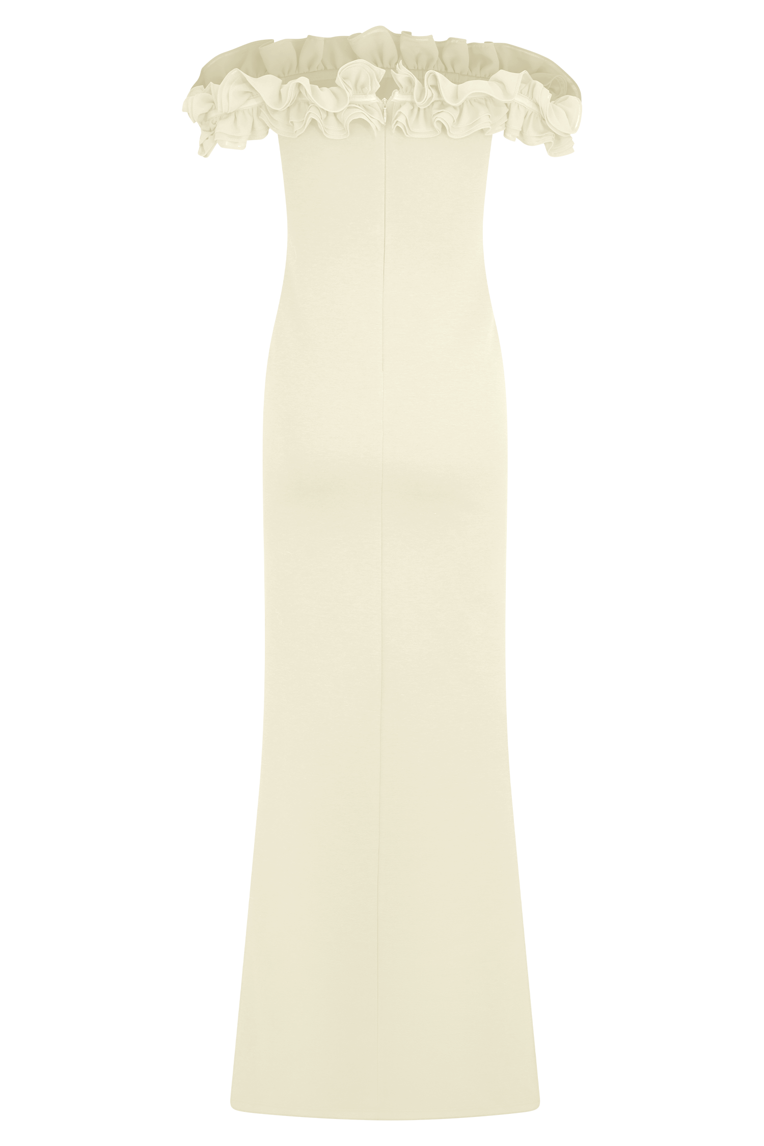 Nova Ruffle Off Shoulder Maxi Dress - Ivory - Image 7