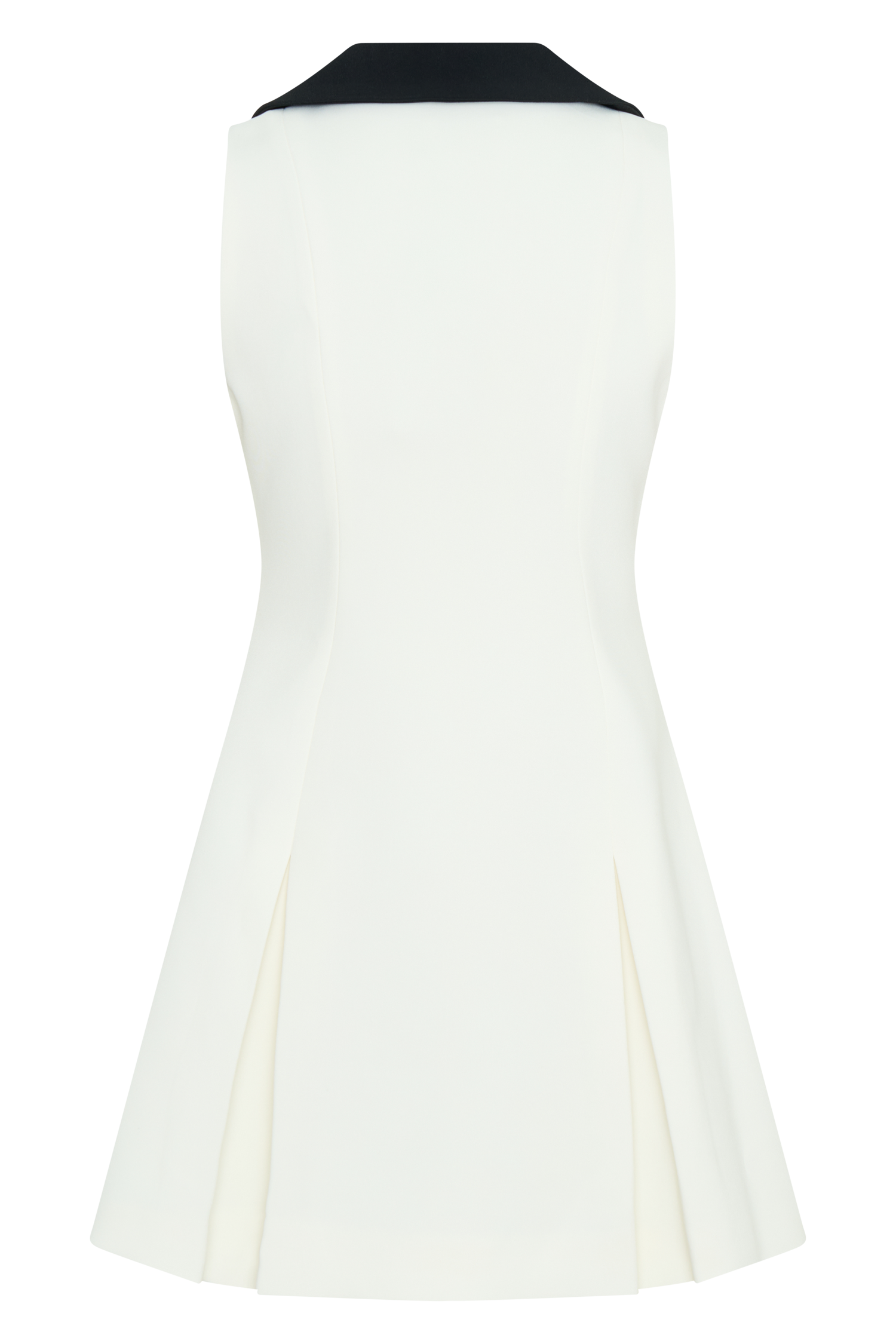 Oli Sleeveless Contrast Mini Dress - Ivory/Black - Image 6